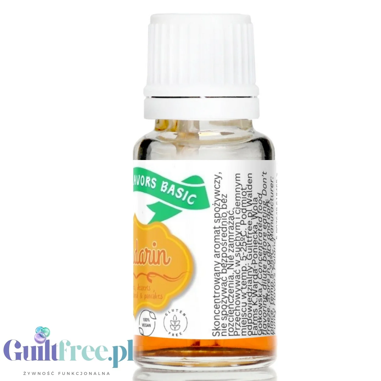 Funky Flavors Basic Mandarin 10ml - mandarynkowe kropelki aromatyzujące bez cukru, tłuszczu i słodzików - Image 4