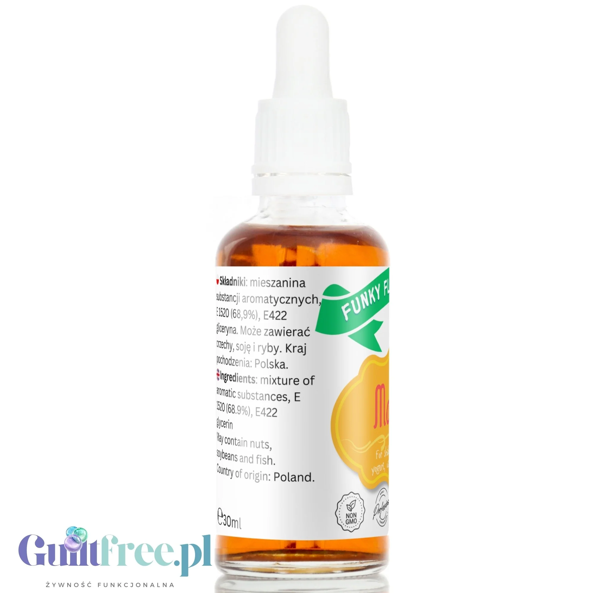 Funky Flavors Basic Mango 30ml - kropelki aromatyzujące do potraw bez cukru, słodzików i kalorii - Image 3