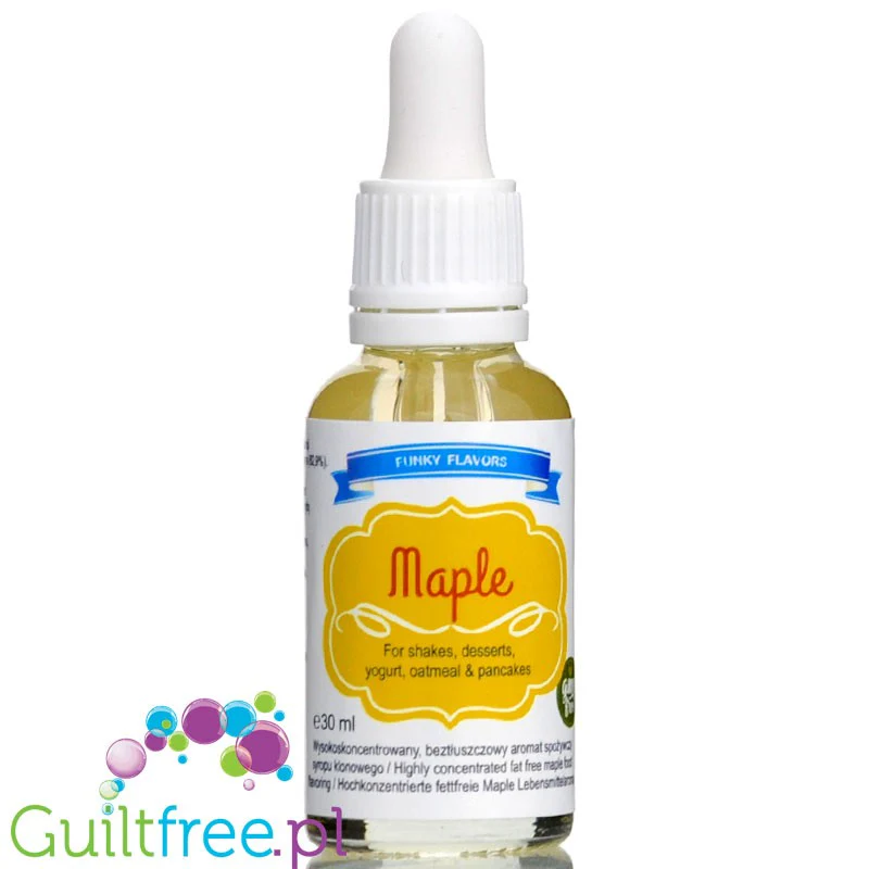 Funky Flavors Basic Maple 30ml - kropelki o aromacie syropu klonowego bez cukru, słodzików i bez tłuszczu - Image 2