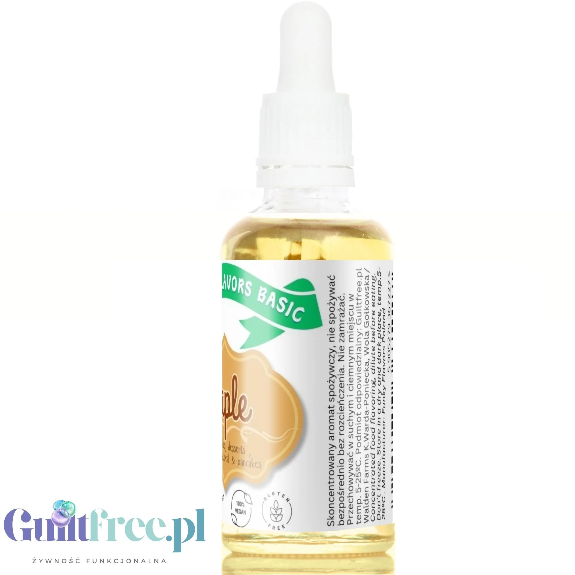 Funky Flavors Basic Maple 30ml - kropelki o aromacie syropu klonowego bez cukru, słodzików i bez tłuszczu - Image 4
