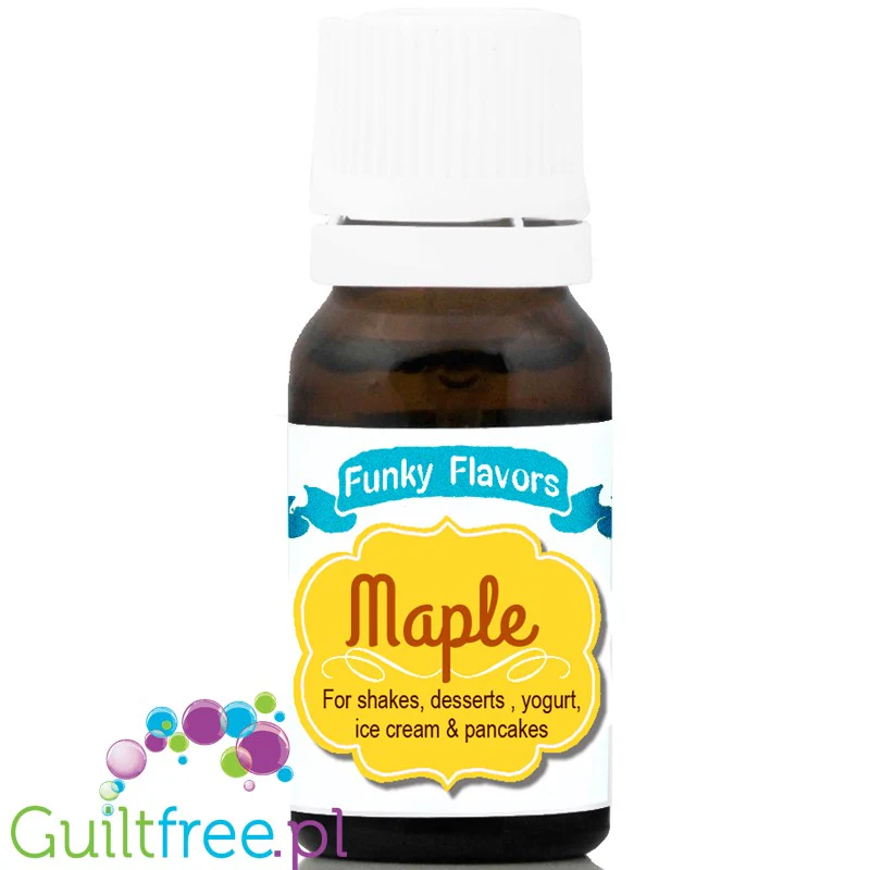 Funky Flavors Basic Maple 10ml - kropelki o aromacie syropu klonowego bez cukru, słodzików i bez tłuszczu - Image 2