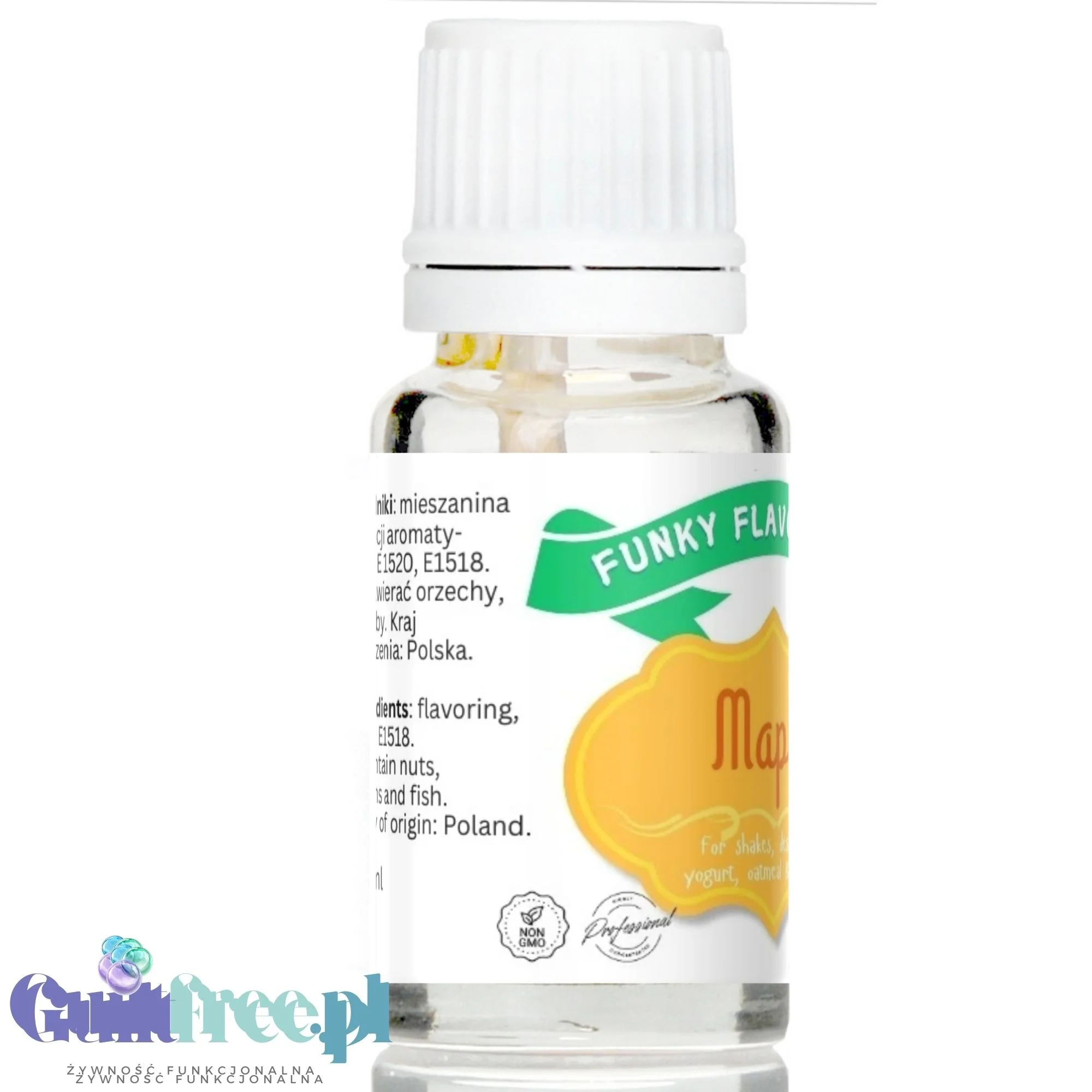Funky Flavors Basic Maple 10ml - kropelki o aromacie syropu klonowego bez cukru, słodzików i bez tłuszczu - Image 4