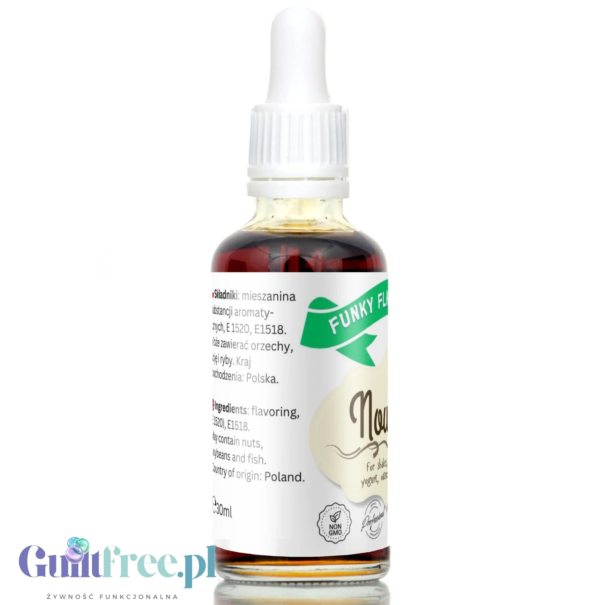 Funky Flavors Basic Nougat 30ml - nugatowe kropelki aromatyzujące bez cukru, słodzików i kalorii - Image 5