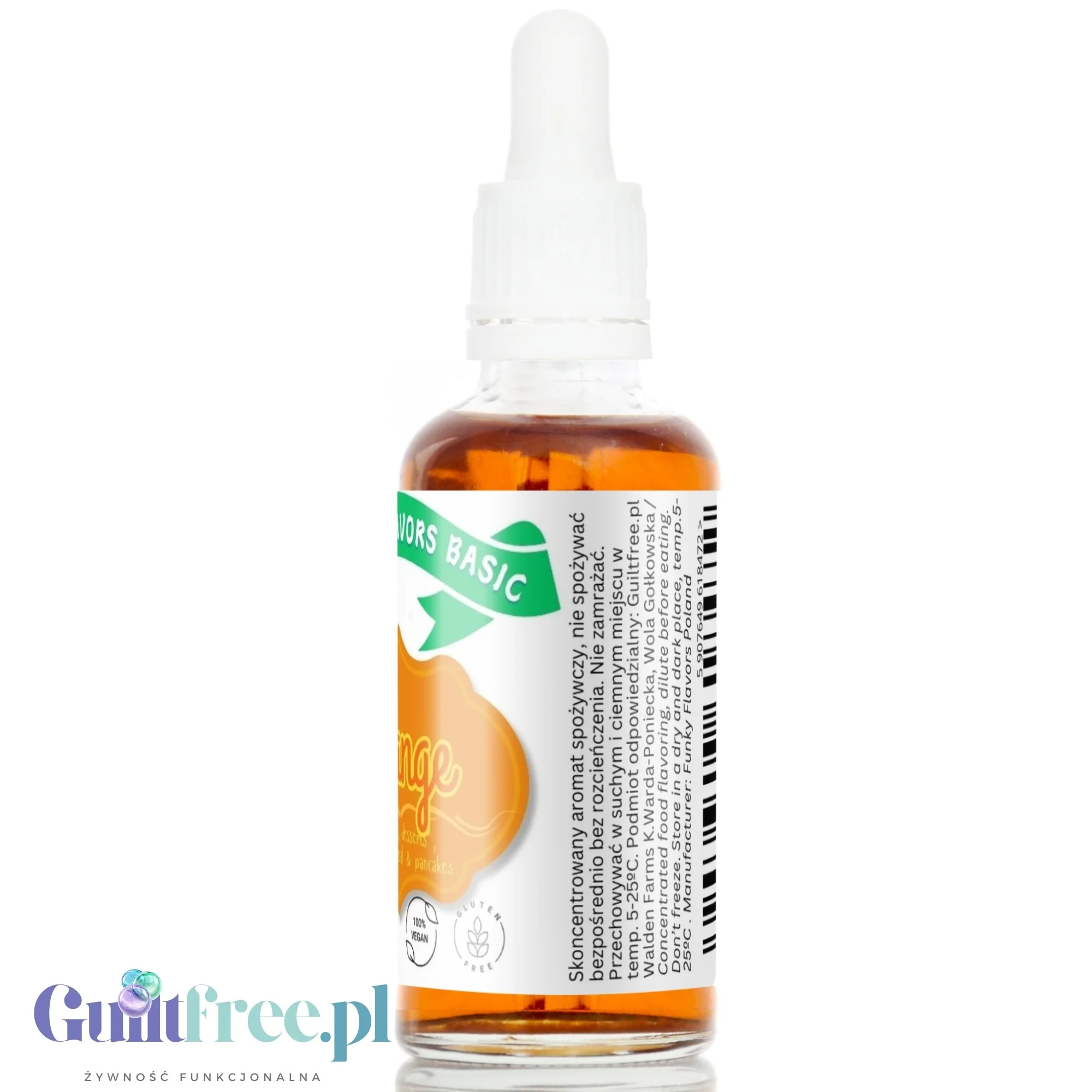 Funky Flavors Basic Orange 30ml - kropelki aromatyczne do jedzenia i picia, bez cukru i słodzików - Image 4