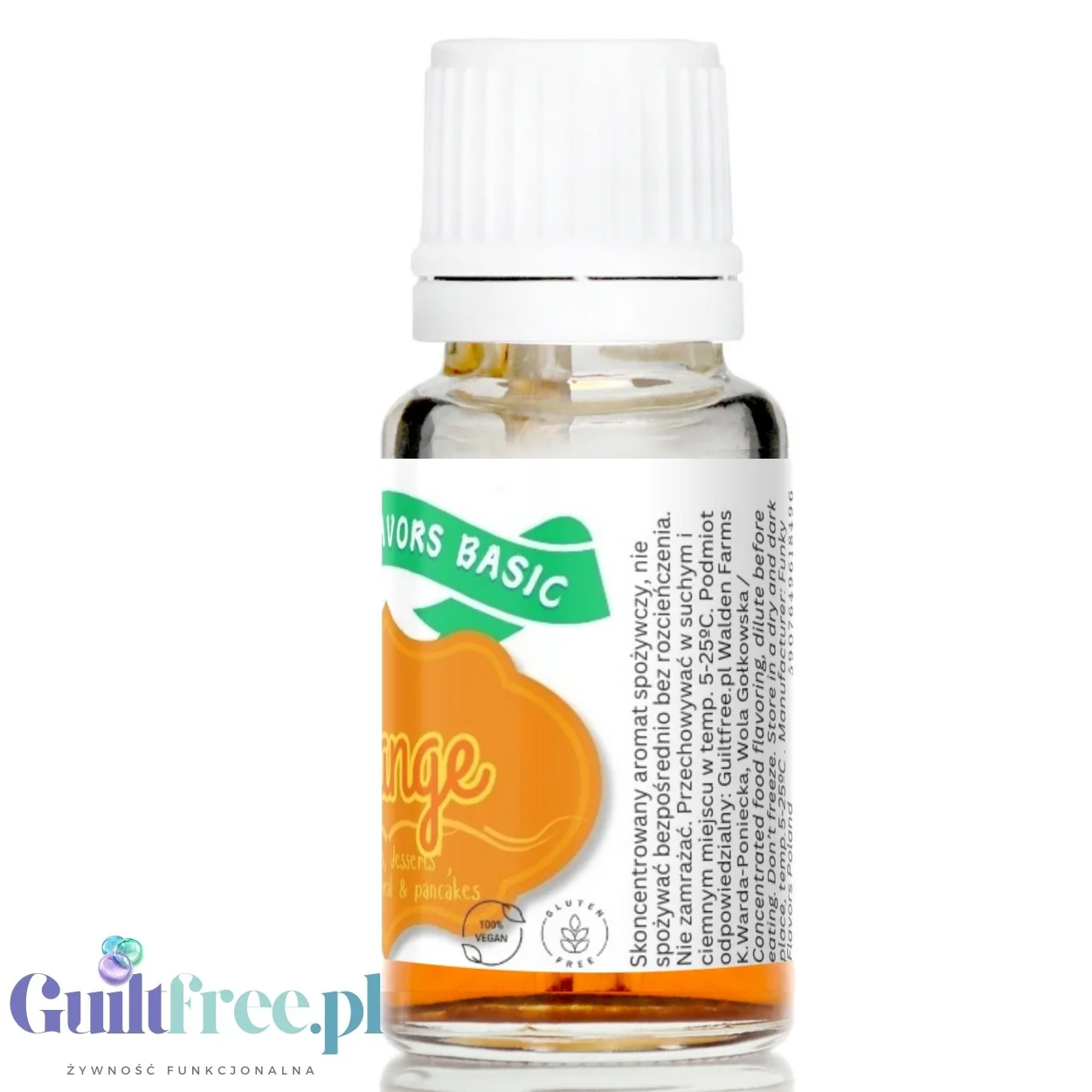 Funky Flavors Basic Orange 10ml - pomarańczowe kropelki aromatyczne do żywności, bez cukru i bez tłuszczu - Image 3