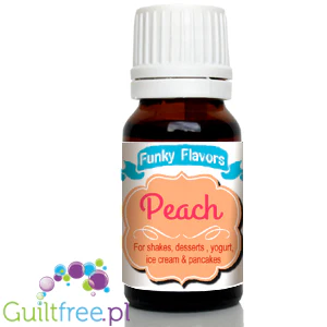 Funky Flavors Basic Peach 10ml - brzoskwiniowe kropelki aromatyzujące bez kalorii, cukru i słodzików - Image 2