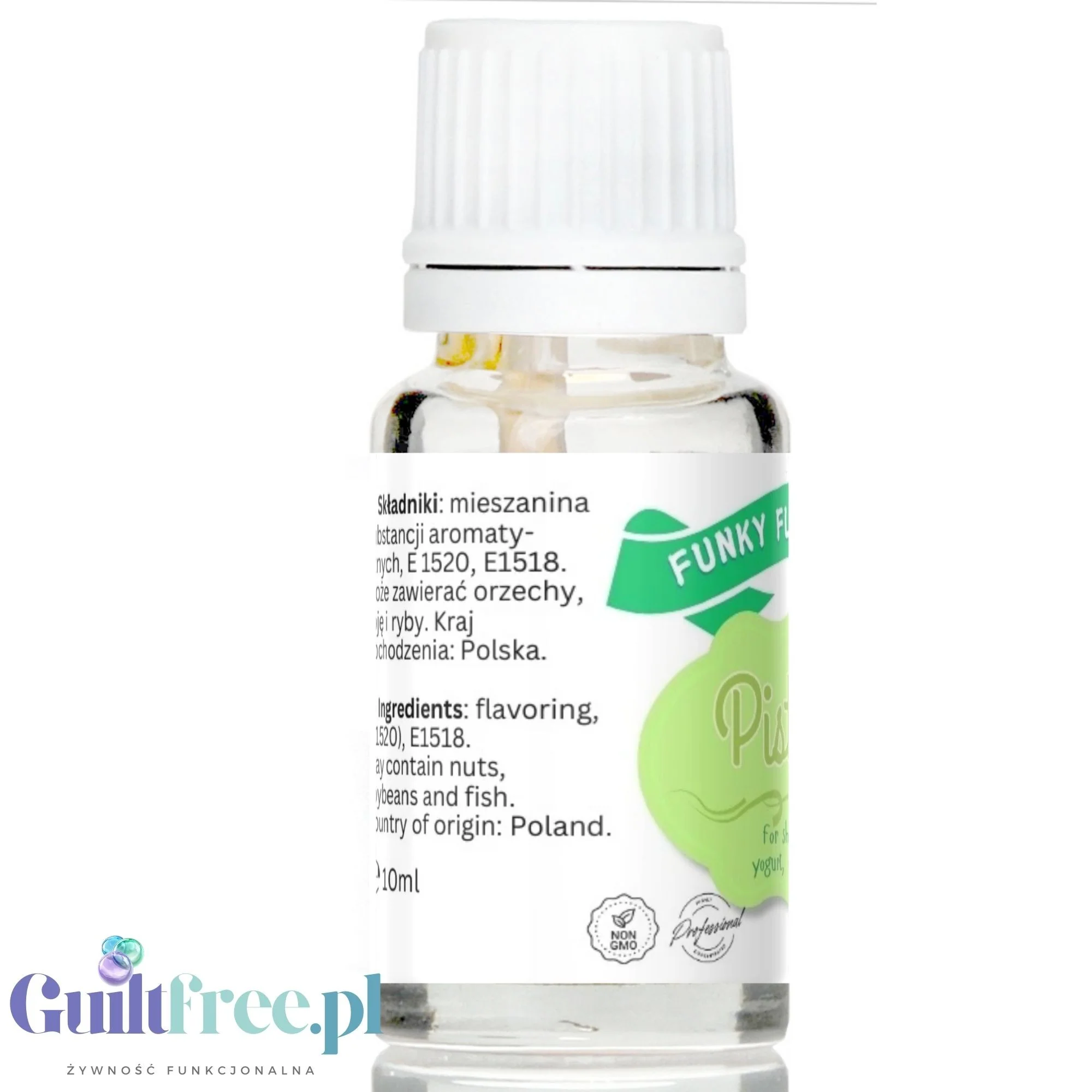 Funky Flavors Basic Pistachio 10ml - kropelki pistacjowe do potraw, bez cukru, słodzików i kalorii - Image 3