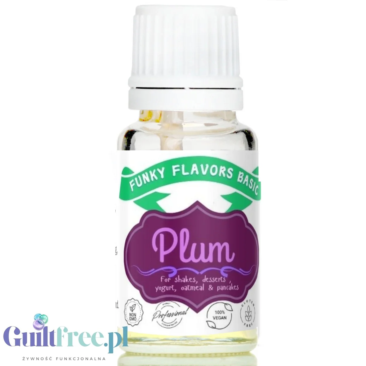 Funky Flavors Basic Plum 10ml - śliwkowe kropelki aromatyzujące bez cukru, tłuszczu i słodzików