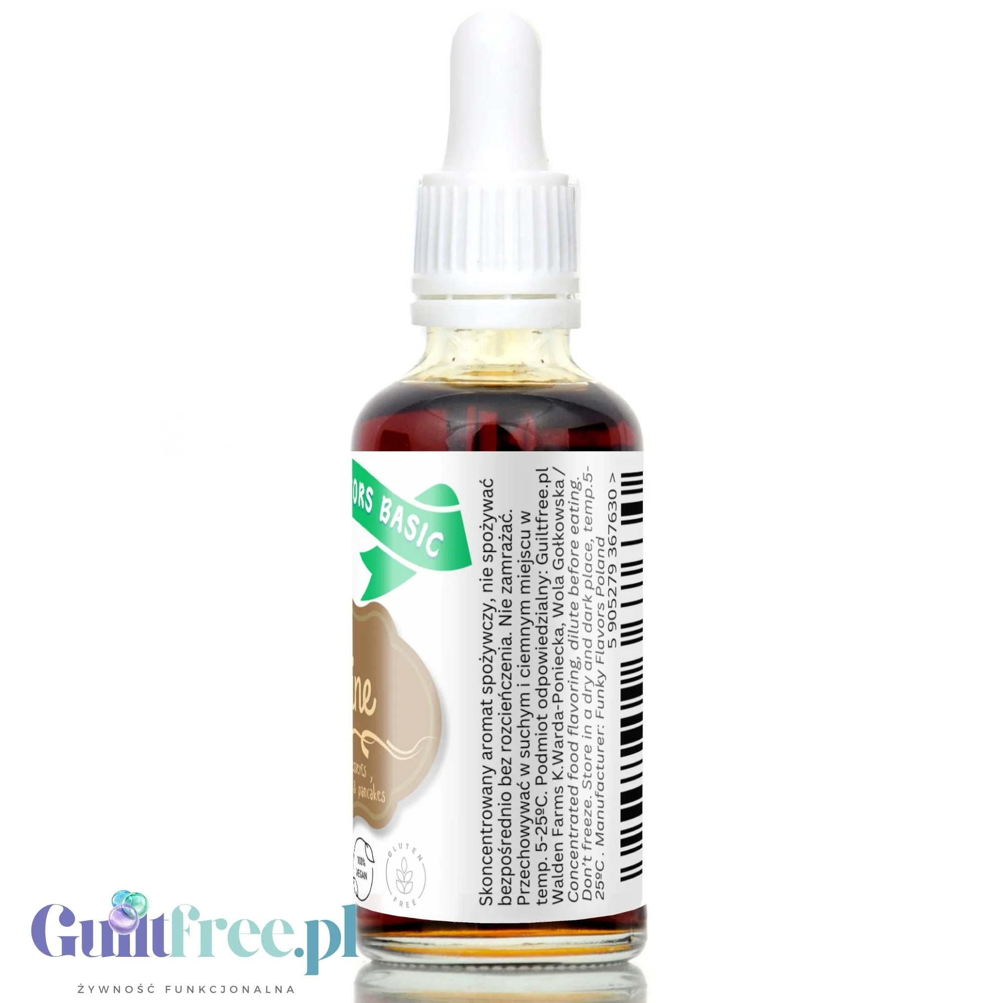 Funky Flavors Basic Praline 30ml - pralinkowe kropelki do potraw i napojów bez cukru i słodzików - Image 3
