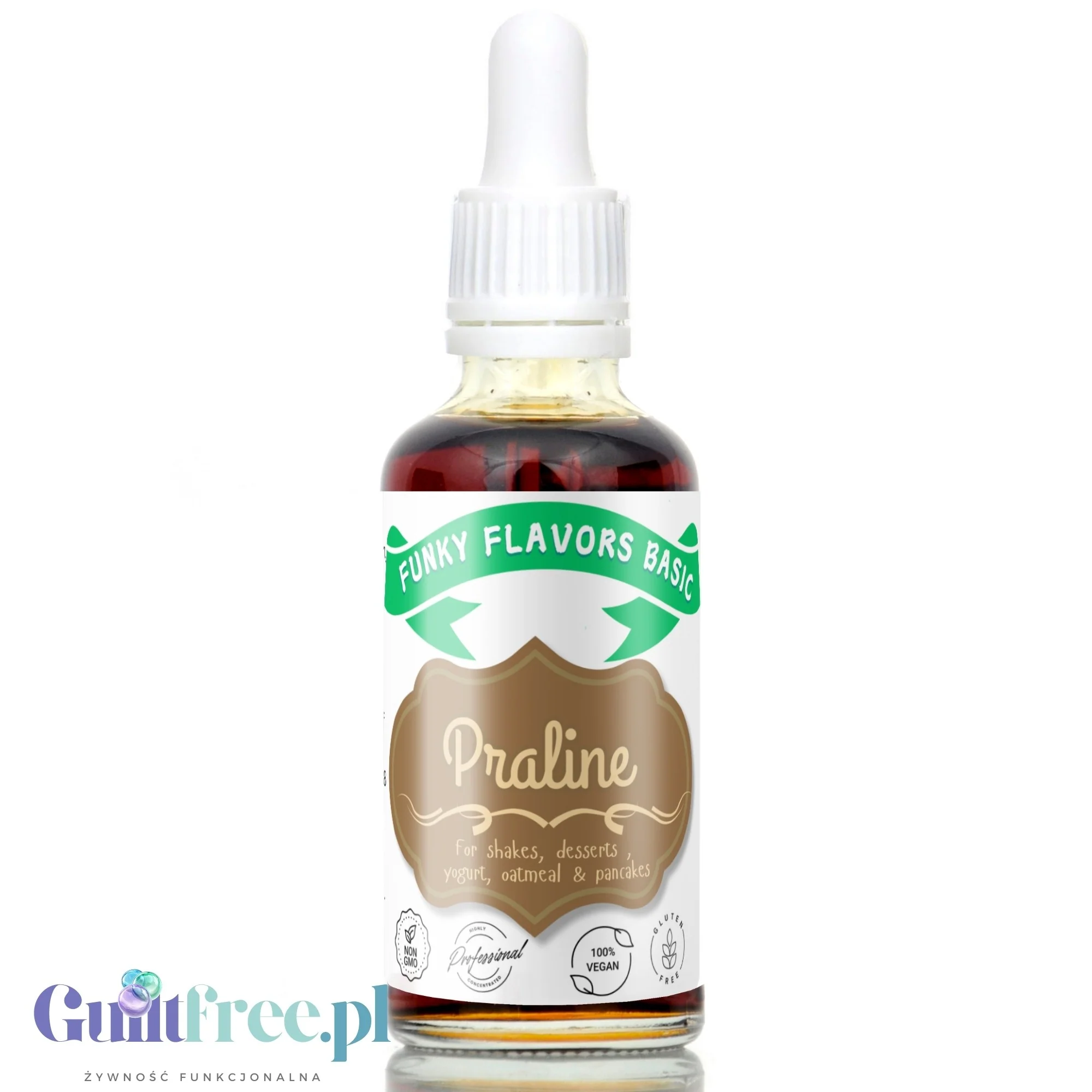 Funky Flavors Basic Praline 30ml - pralinkowe kropelki do potraw i napojów bez cukru i słodzików - Image 4