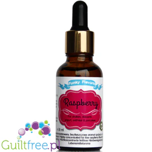 Funky Flavors Basic Raspberry 30ml - malinowe kropelki aromatyczne bez cukru, tłuszczu i słodzików - Image 2
