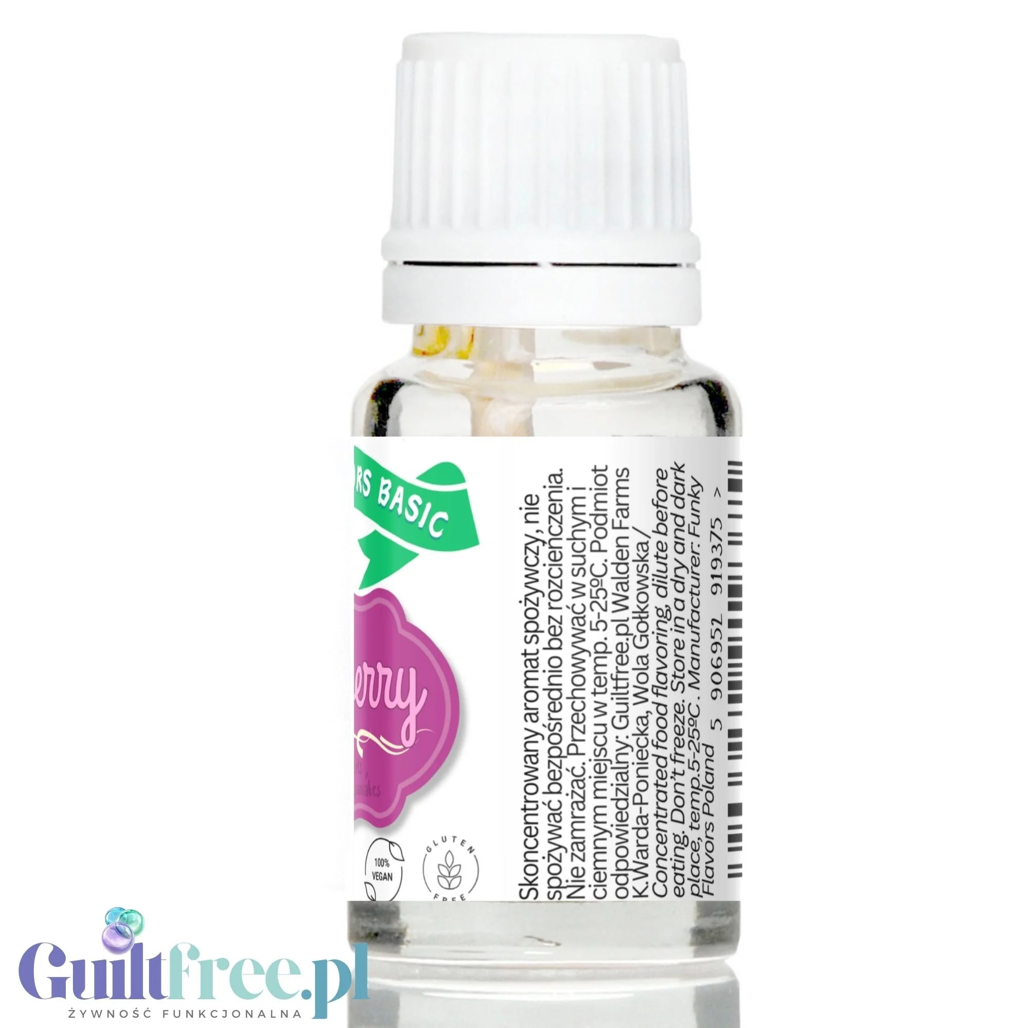 Funky Flavors Basic Raspberry 10ml - malinowe kropelki aromatyzujące bez cukru, słodzików i kalorii - Image 3
