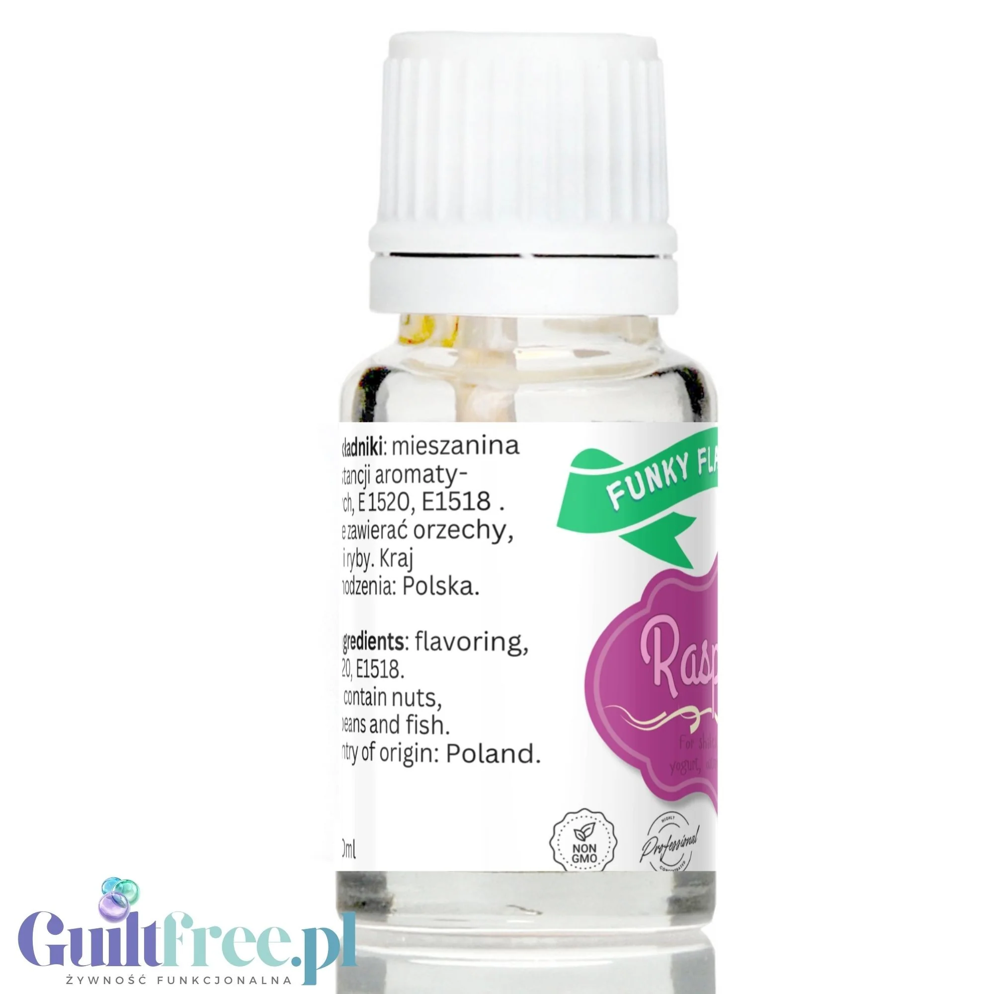 Funky Flavors Basic Raspberry 10ml - malinowe kropelki aromatyzujące bez cukru, słodzików i kalorii - Image 4