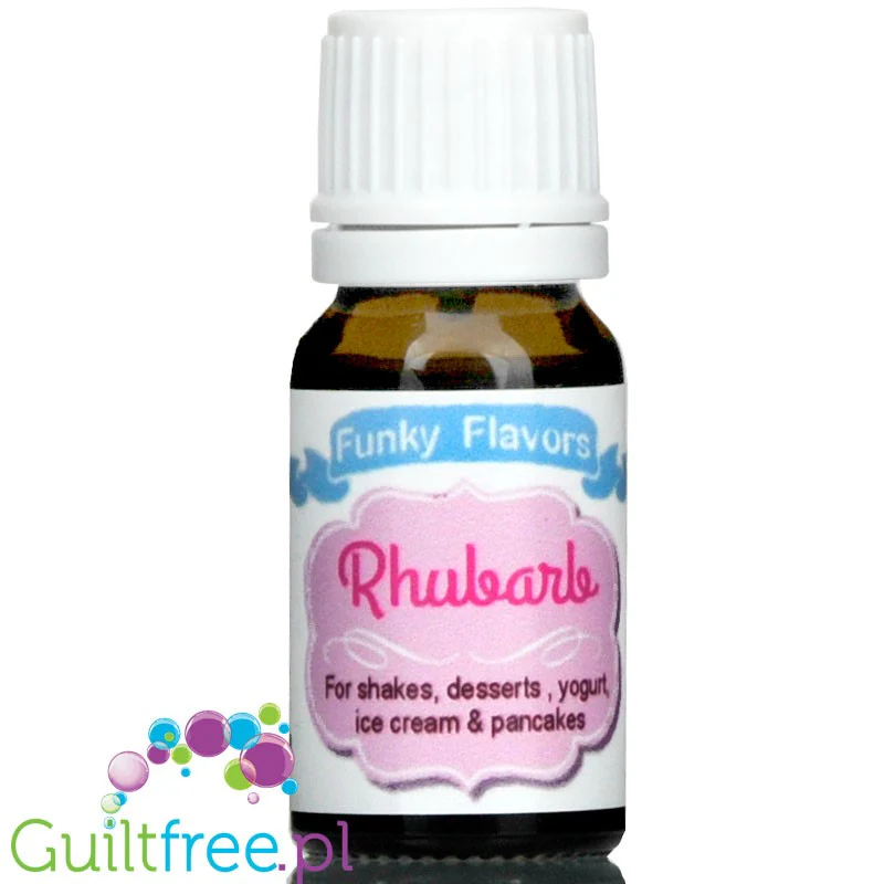 Funky Flavors Basic Rhubarb 10ml - rabarbarowe kropelki do potraw i napojów, bez cukru i bez tłuszczu - Image 2