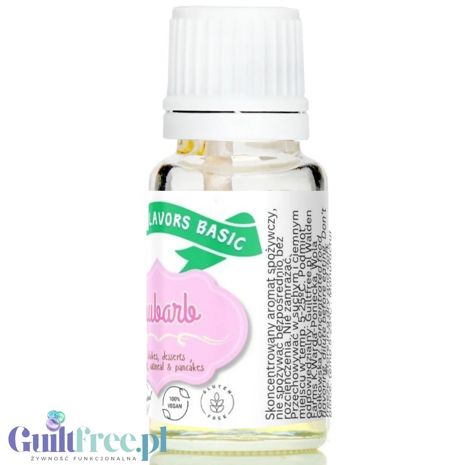 Funky Flavors Basic Rhubarb 10ml - rabarbarowe kropelki do potraw i napojów, bez cukru i bez tłuszczu - Image 4