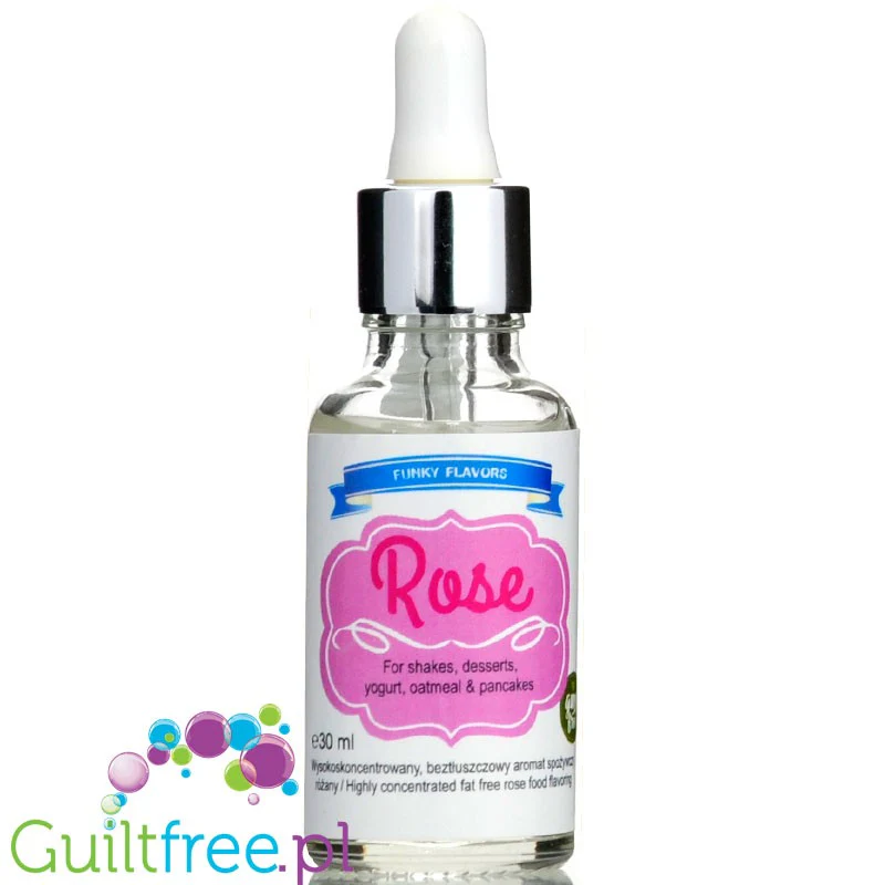 Funky Flavors Basic Rose 30ml - Róża - kropelki aromatyzujące bez cukru, tłuszczu i słodzików - Image 2