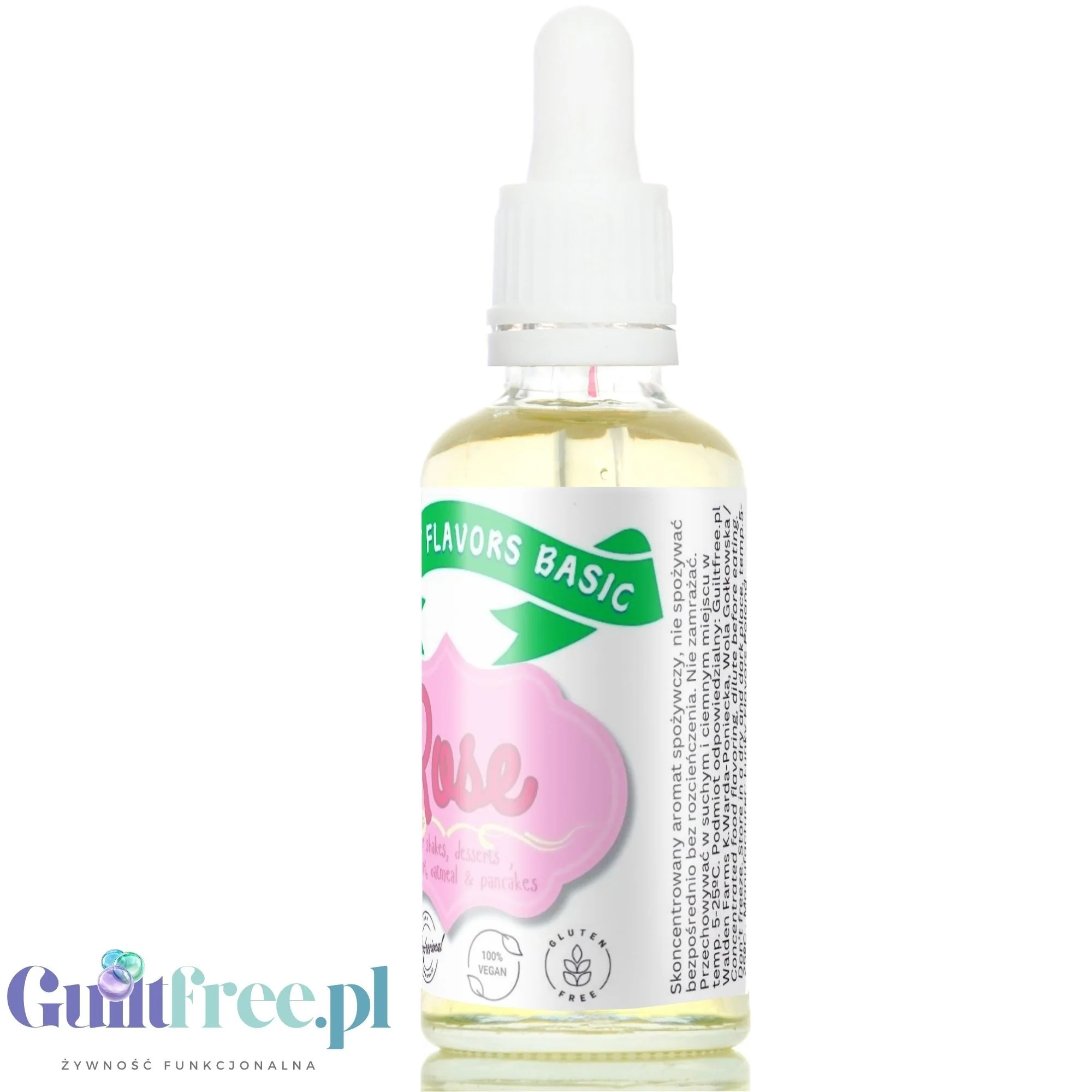 Funky Flavors Basic Rose 30ml - Róża - kropelki aromatyzujące bez cukru, tłuszczu i słodzików - Image 4