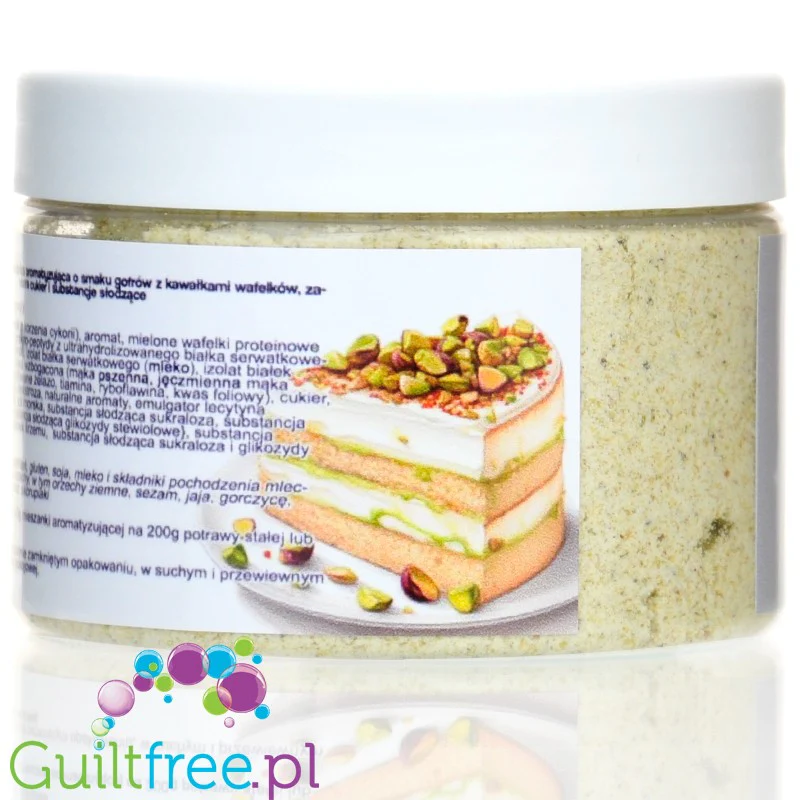 Funky Flavors Splash Pistachio Cake 200g - błonnikowy aromat słodzący w proszku o smaku ciasta pistacjowego z białą czekoladą - Image 3