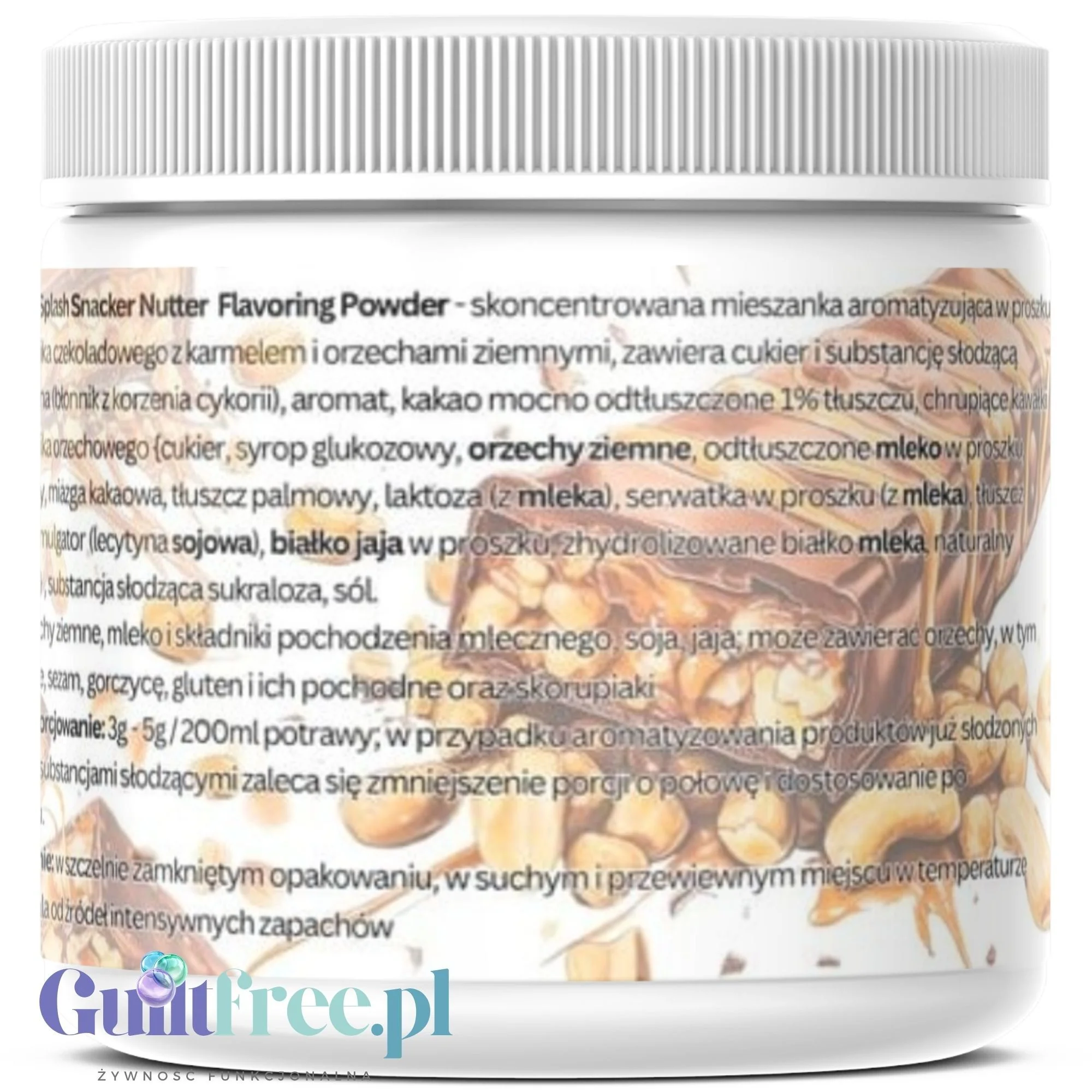 Funky Flavors Splash Snacker Nutter 200g - aromat słodzący w proszku bez cukru, smak Czekolady z Masłem Orzechowym - Image 5
