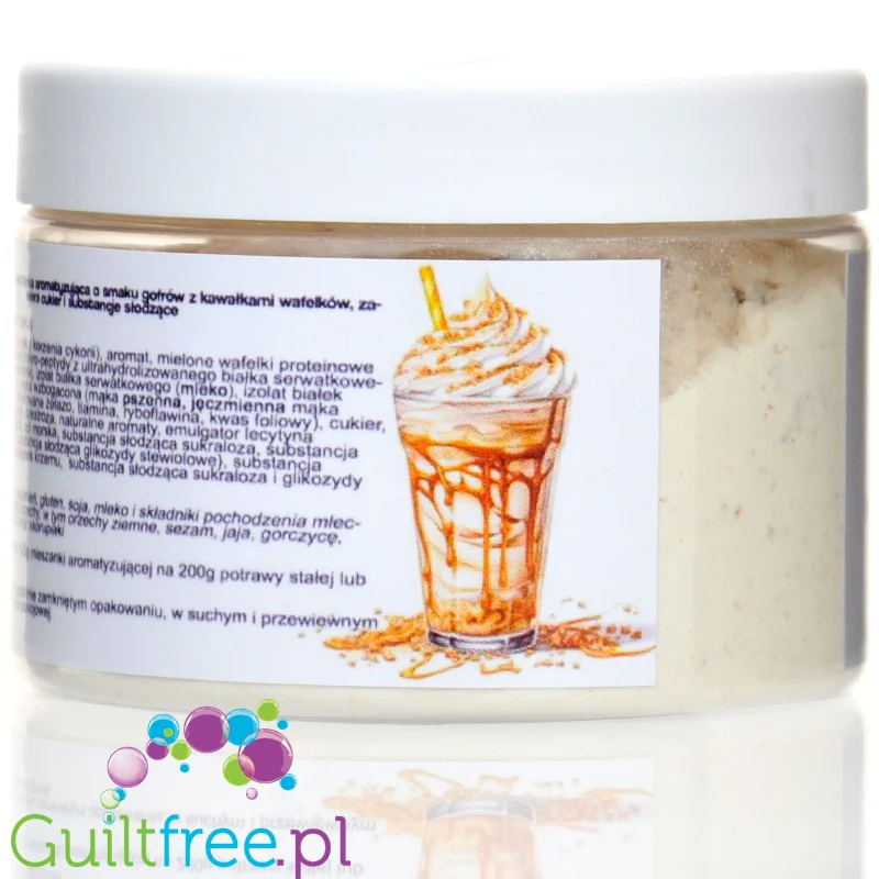 Funky Flavors Splash Vanilla Caramel 150g - błonnikowy aromat słodzący w proszku, Waniliowo-Karmelowy z kruszonką karmelową - Image 2