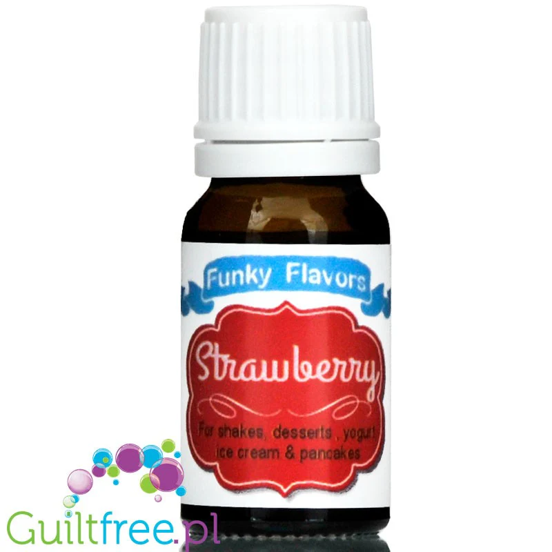 Funky Flavors Basic Strawberry 10ml - truskawkowe kropelki aromatyczne do potraw i napojów, bez cukru i słodzików - Image 2