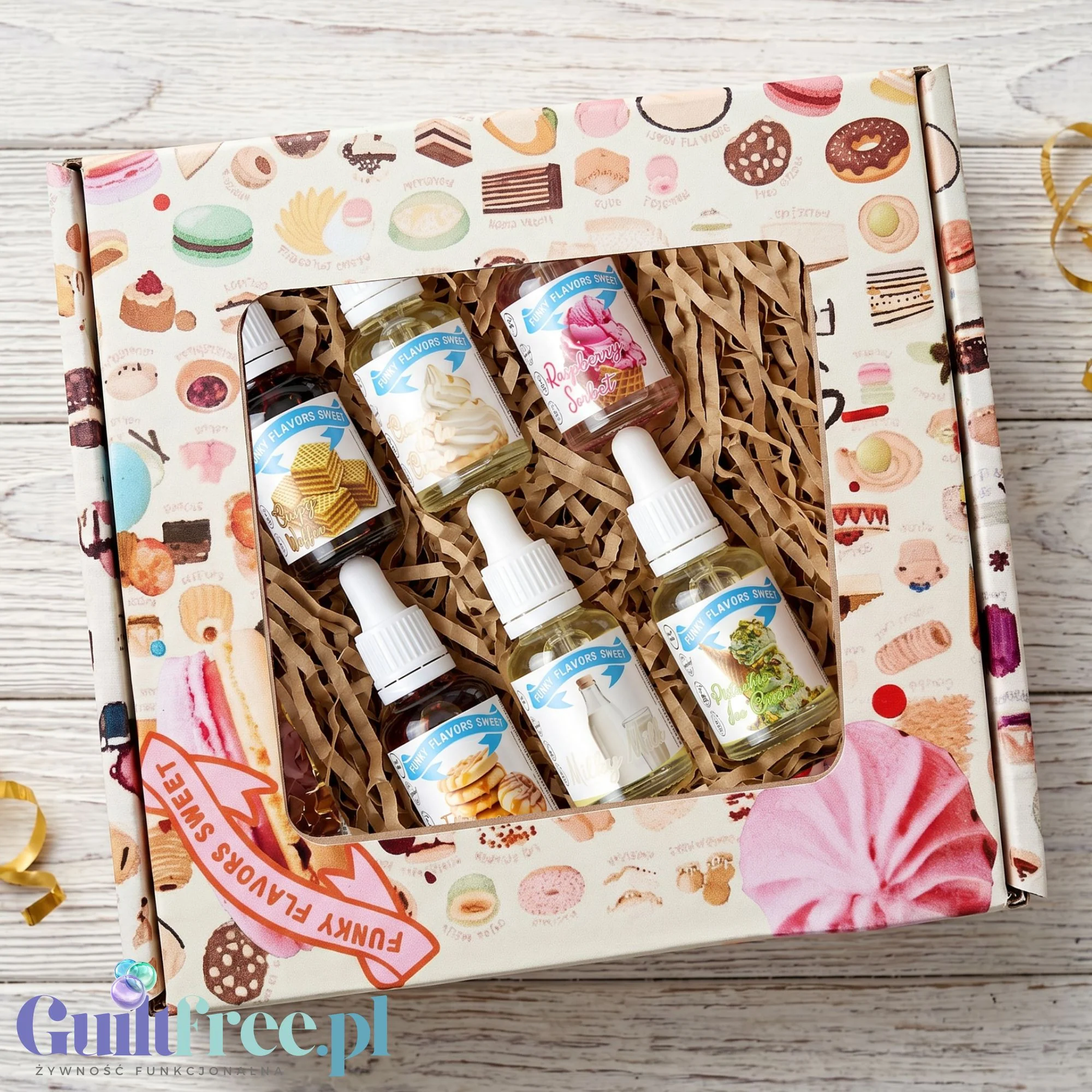 Funky Flavors Sweet 6 x 10ml, Set Testerski Gelato Afterglow - zestaw słodkich kropelek bez kalorii - Image 2