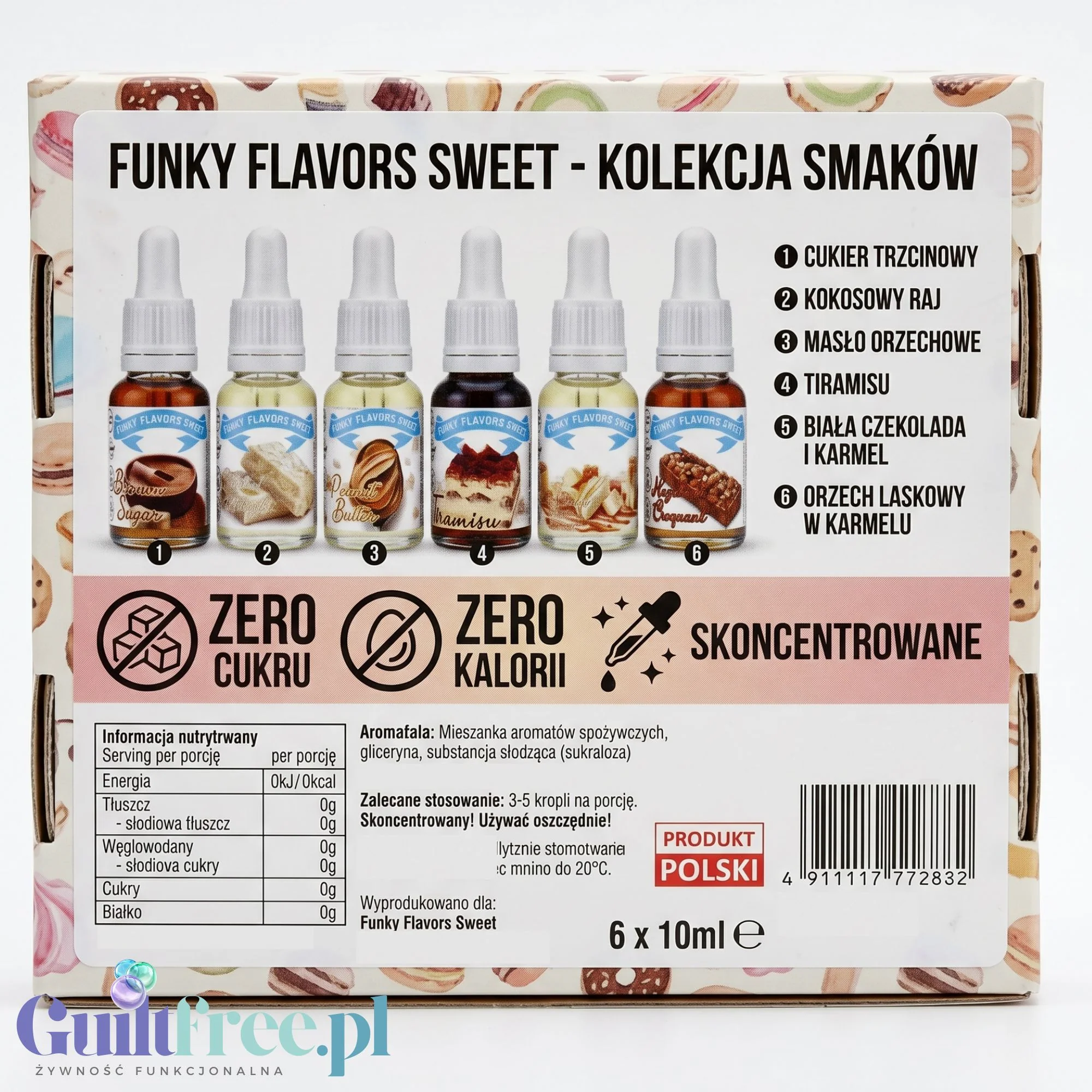 Funky Flavors Sweet 6 x 10ml, Set Testerski Golden Hour Indulgence - Image 3