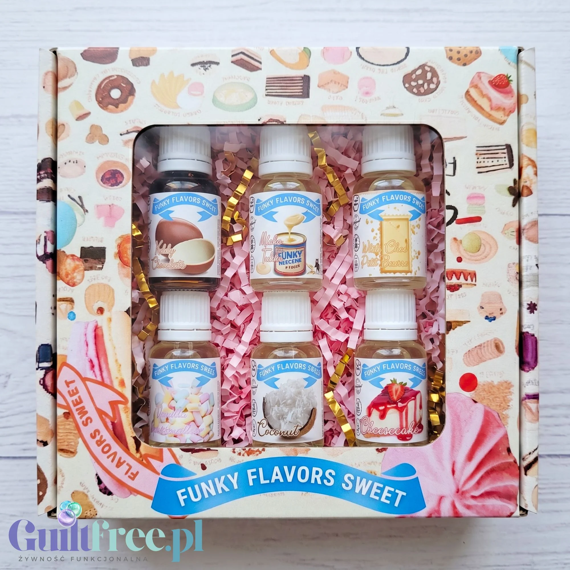 Funky Flavors Sweet 6 x 10ml, Set Testerski Soft Serve Stories - zestaw aromatów - Image 2