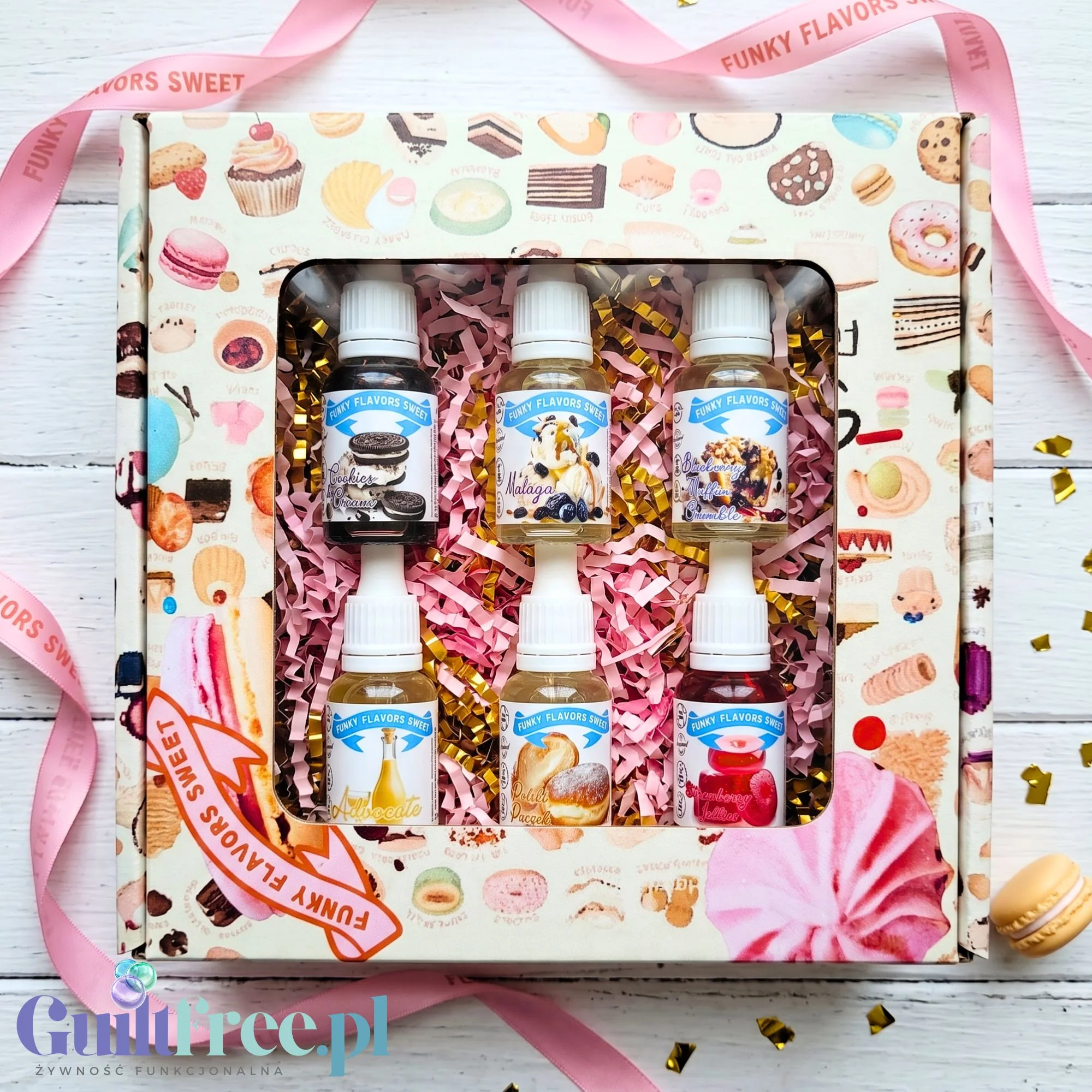 Funky Flavors Sweet 6 x 10ml, Set Testerski The Naughty Bakery - zestaw aromatów - Image 2