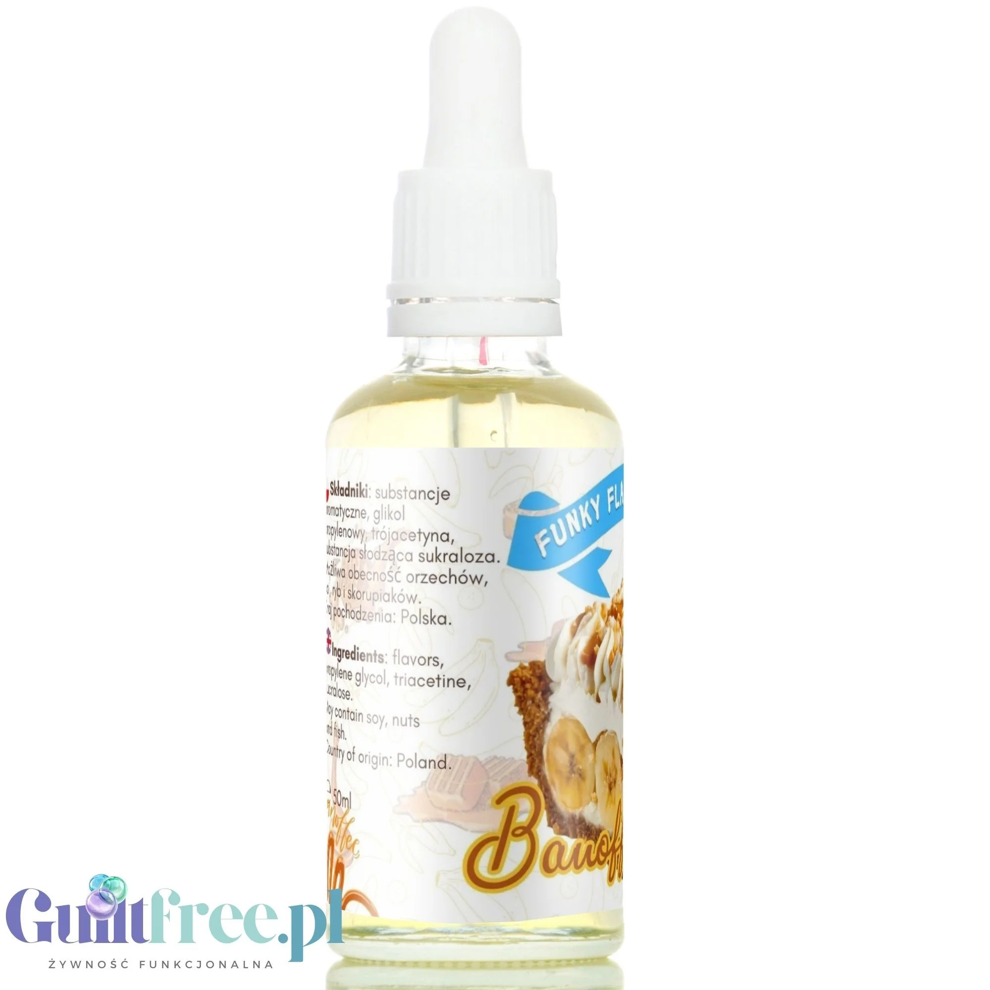 Funky Flavors Sweet Banoffee - słodkie kropelki bez kcal o smaku ciasta bananowego z toffee - Image 3
