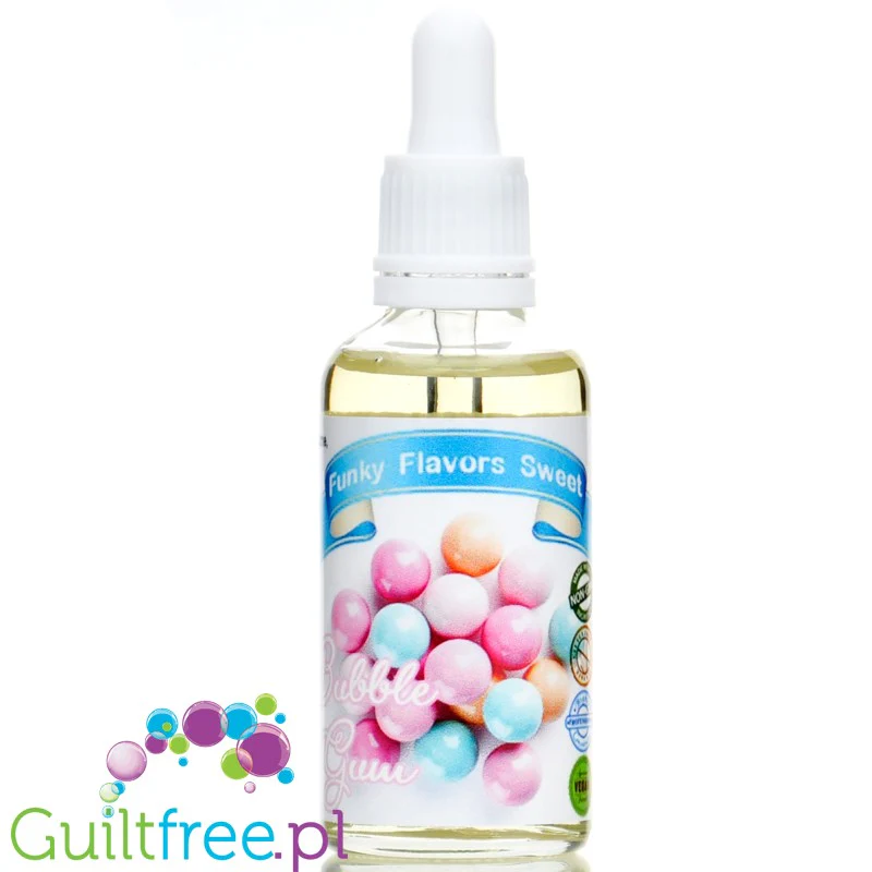 Funky Flavors Sweet Bubble Gum - słodkie kropelki bez cukru i kalorii o smaku gumy balonowej - Image 3