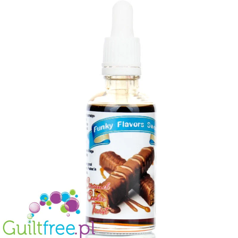 Funky Flavors Sweet Caramel Cookie Twist - słodkie kropelki smakowe bez cukru i kalorii - Image 3