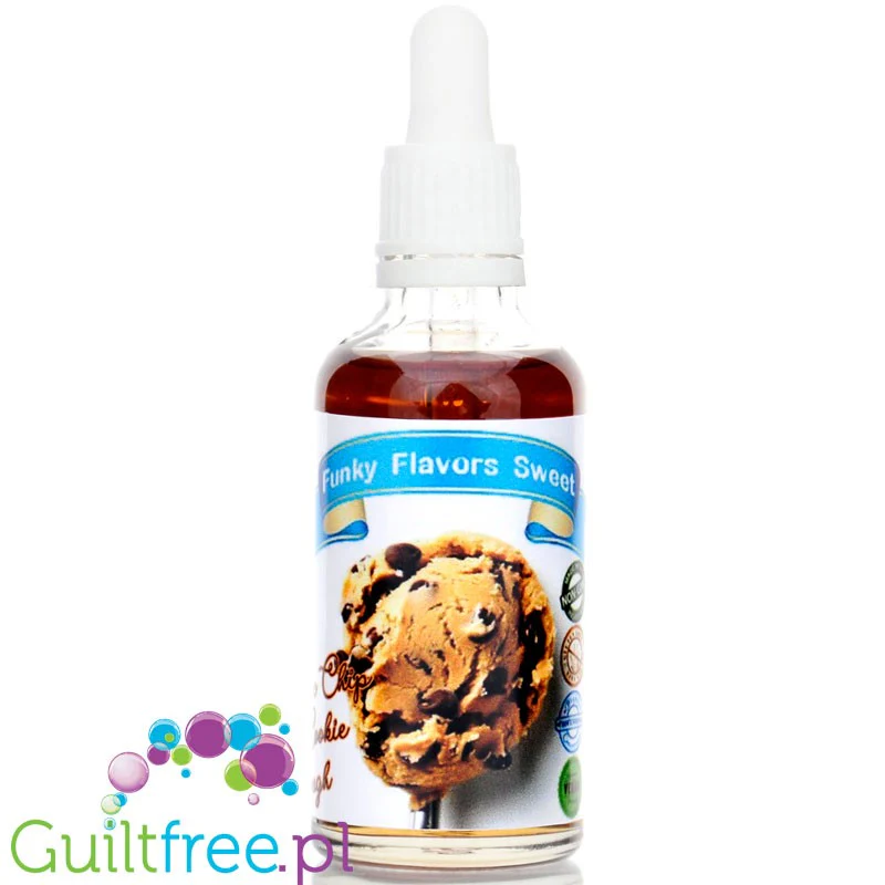 Funky Flavors Sweet Chocolate Chip Cookie Dough - słodzony aromat bez kcal, Masa Ciasteczkowa & Czekolada - Image 2