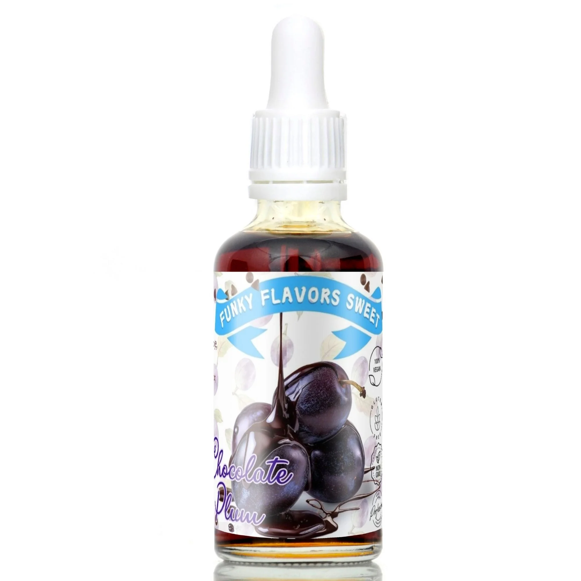 Funky Flavors Sweet Chocolate Plum - słodzony aromat bez cukru i kalorii, Śliwka w Czekoladzie