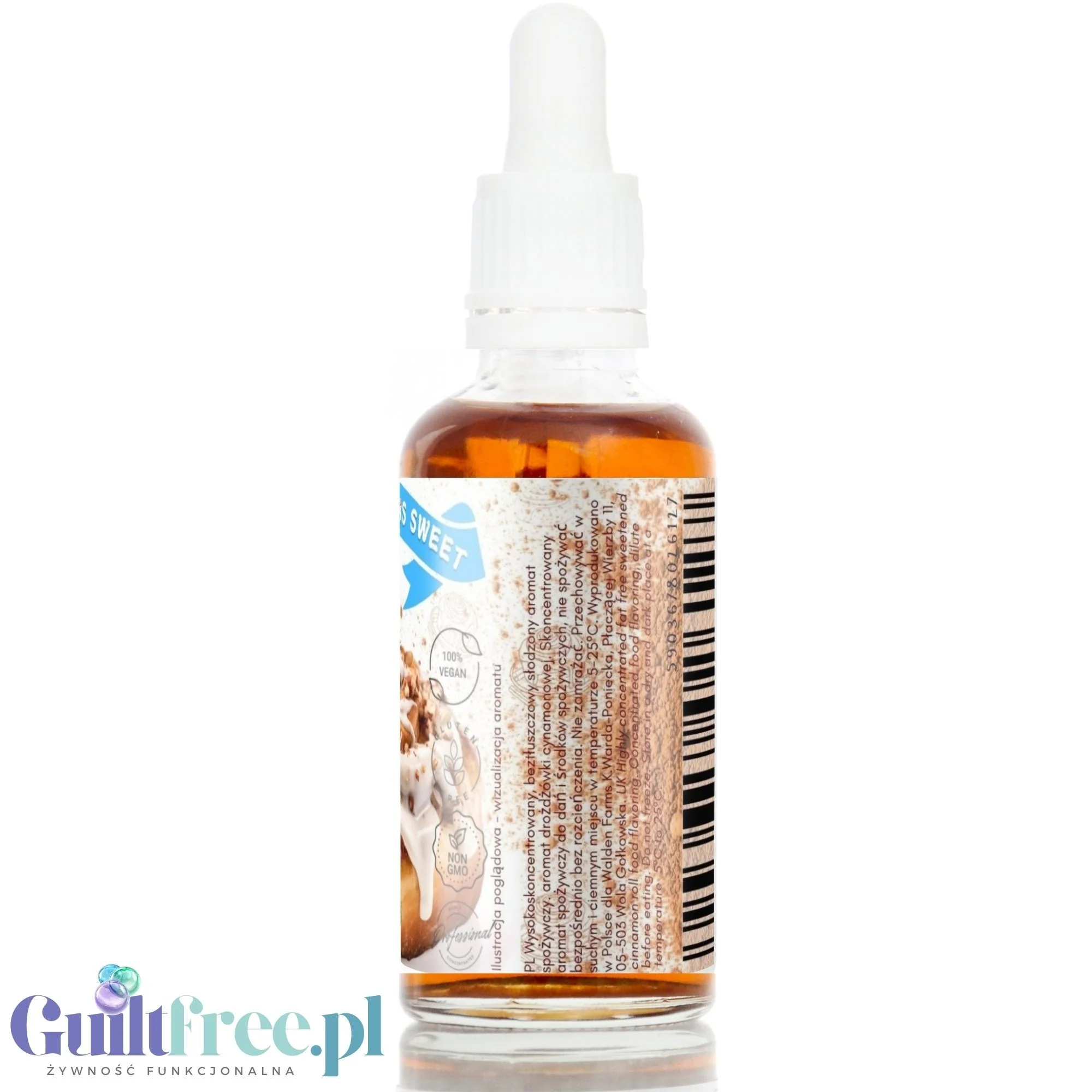 Funky Flavors Sweet Cinnamon Roll STEVIA - słodzące kropelki o smaku drożdżówki z cynamonem, bez cukru, tłuszczu i kcal - Image 3