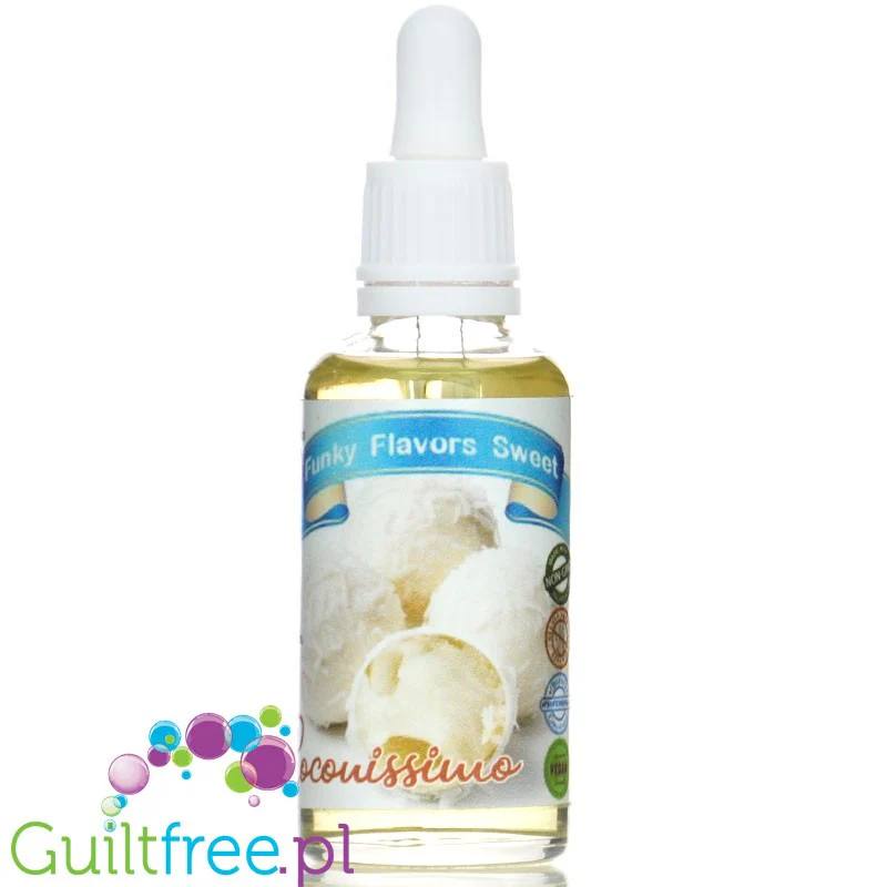 Funky Flavors Sweet Coconissimo - słodzony aromat bez cukru, tłuszczu i kcal, Kokos, Biała Czekolada & Migdał - Image 2