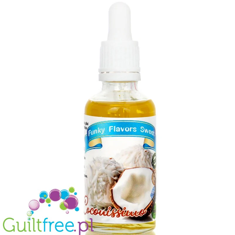 Funky Flavors Sweet Coconissimo - słodzony aromat bez cukru, tłuszczu i kcal, Kokos, Biała Czekolada & Migdał - Image 3