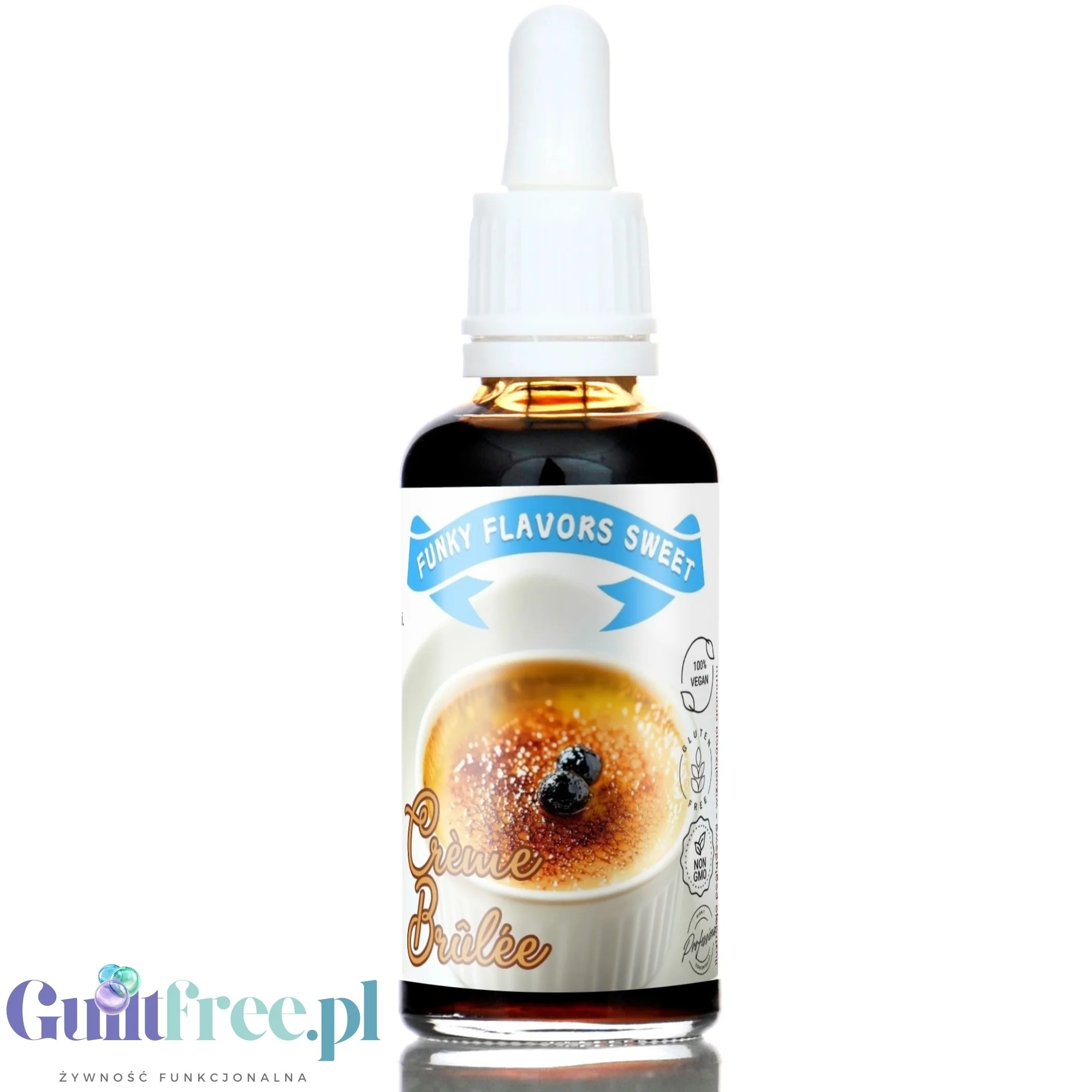 Funky Flavors Sweet Crème Brûlée - słodzące kropelki smakowe bez kcal, cukru i tłuszczu
