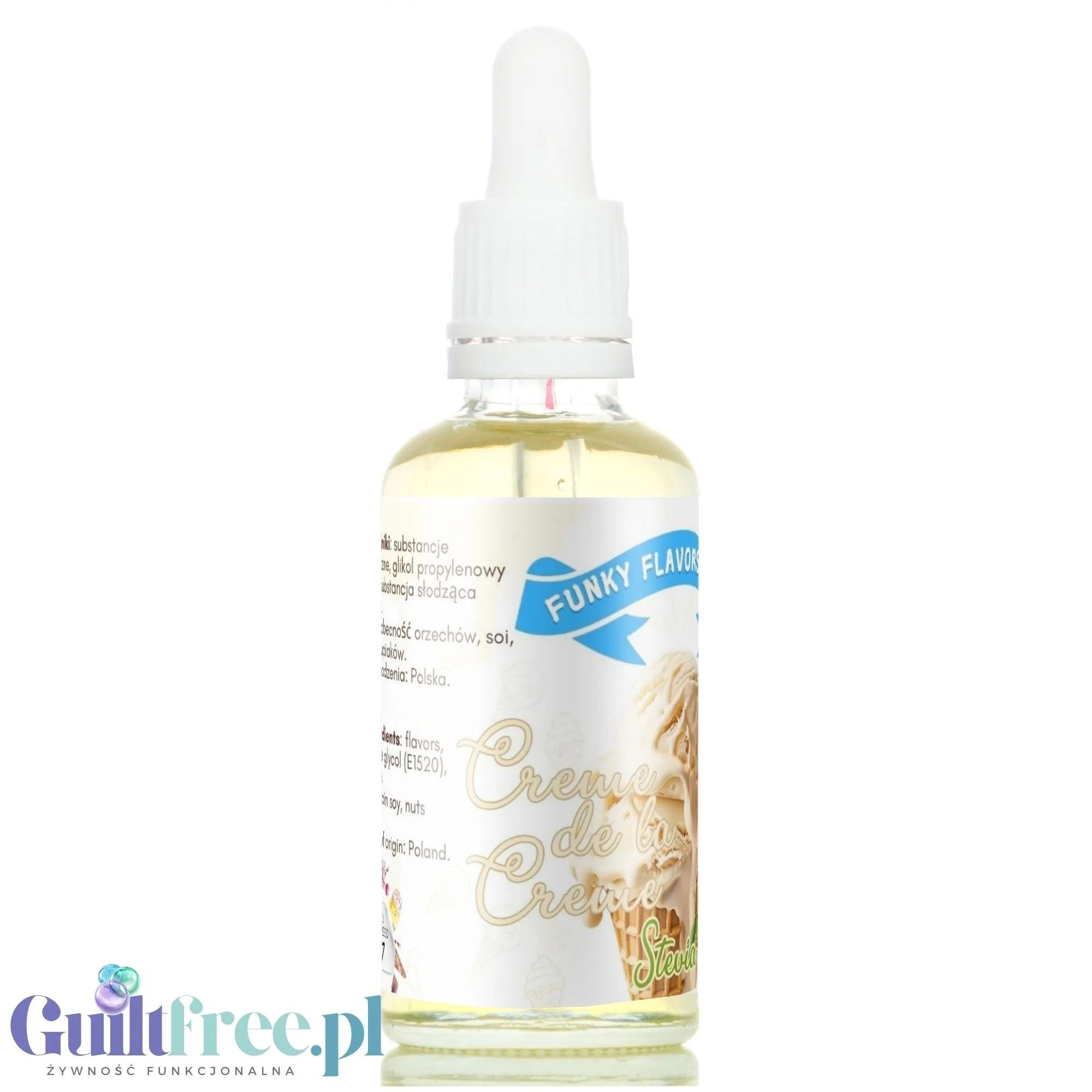 Funky Flavors Sweet Creme de la Creme STEVIA - śmietankowe kropelki smakowe ze stewią - Image 3