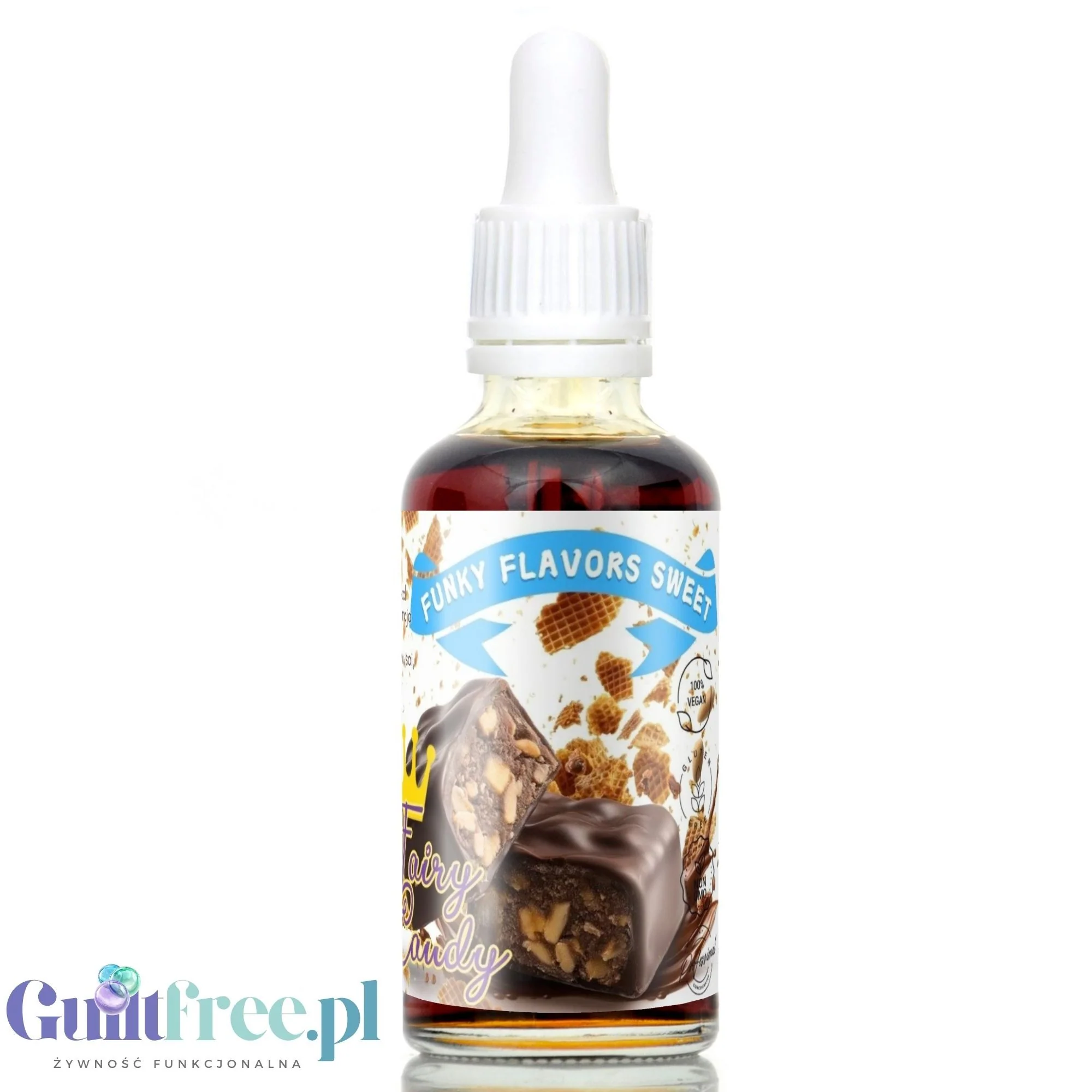 Funky Flavors Sweet Fairy Candy - słodkie kropelki bez cukru o smaku czekoladek z orzechami i wafelkami