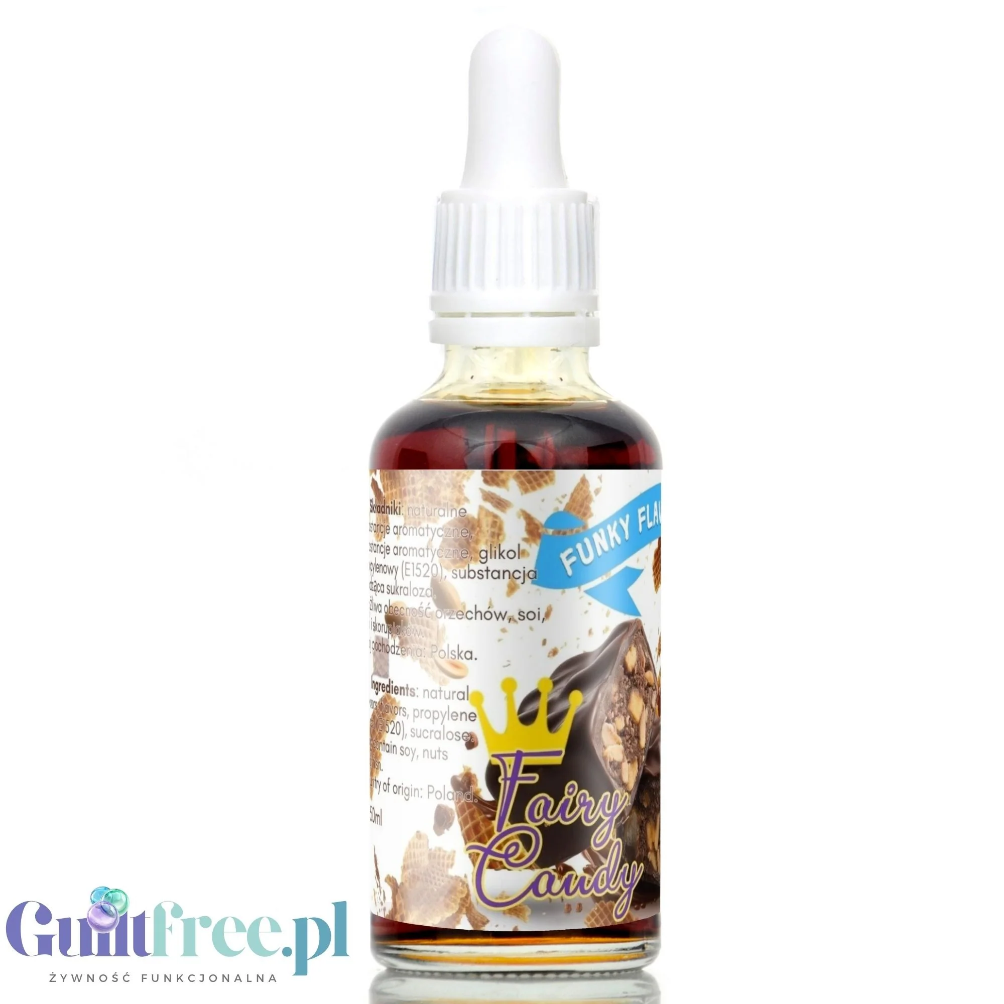 Funky Flavors Sweet Fairy Candy - słodkie kropelki bez cukru o smaku czekoladek z orzechami i wafelkami - Image 3