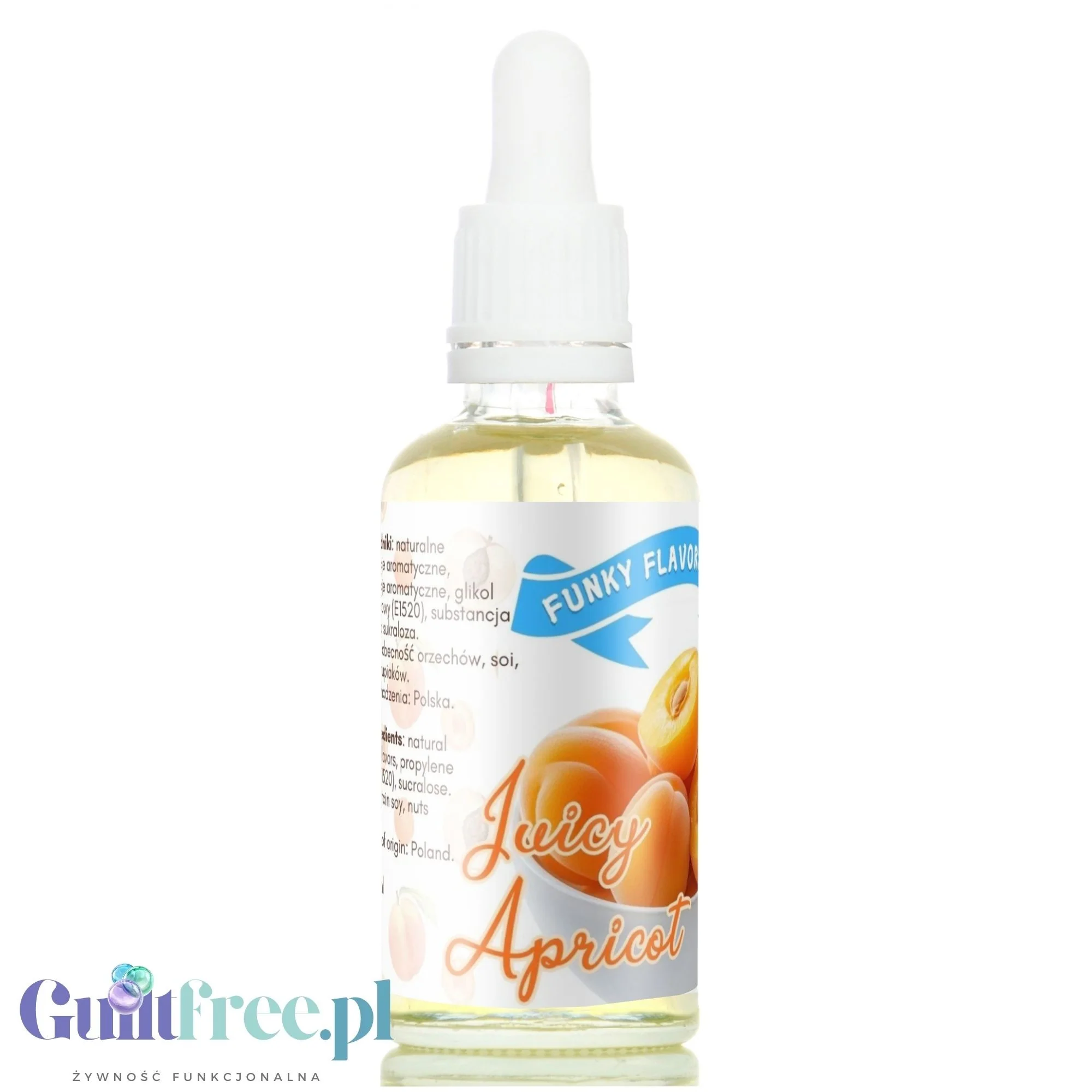 Funky Flavors Sweet Juicy Apricot - smakowe morelowe kropelki słodzące bez cukru i kalorii - Image 3