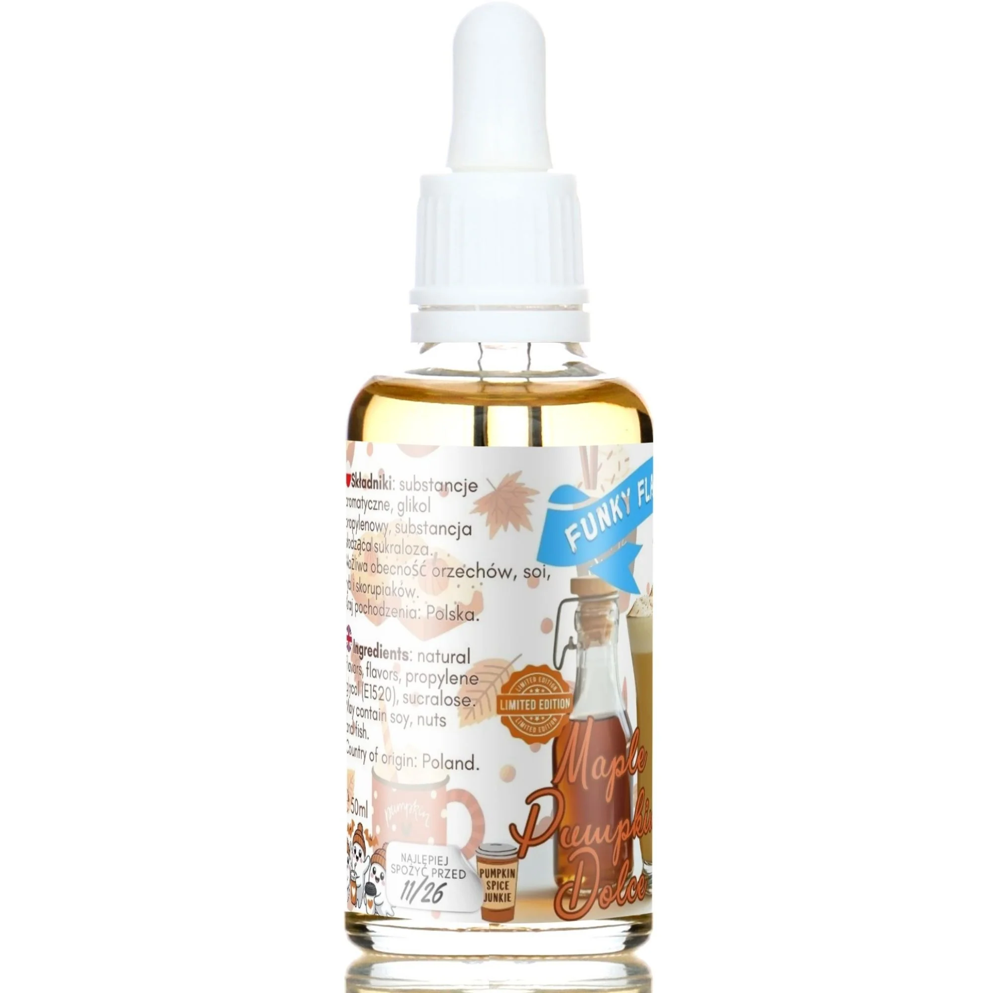 Funky Flavors Sweet Maple Pumpkin Dolce - aromat dyniowego latte z syropem klonowym bez cukru i kalorii - Image 3