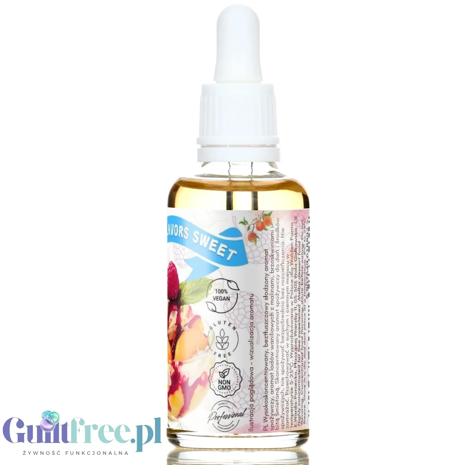 Funky Flavors Sweet Peach Melba - słodkie kropelki smakowe bez cukru i kalorii - Image 3