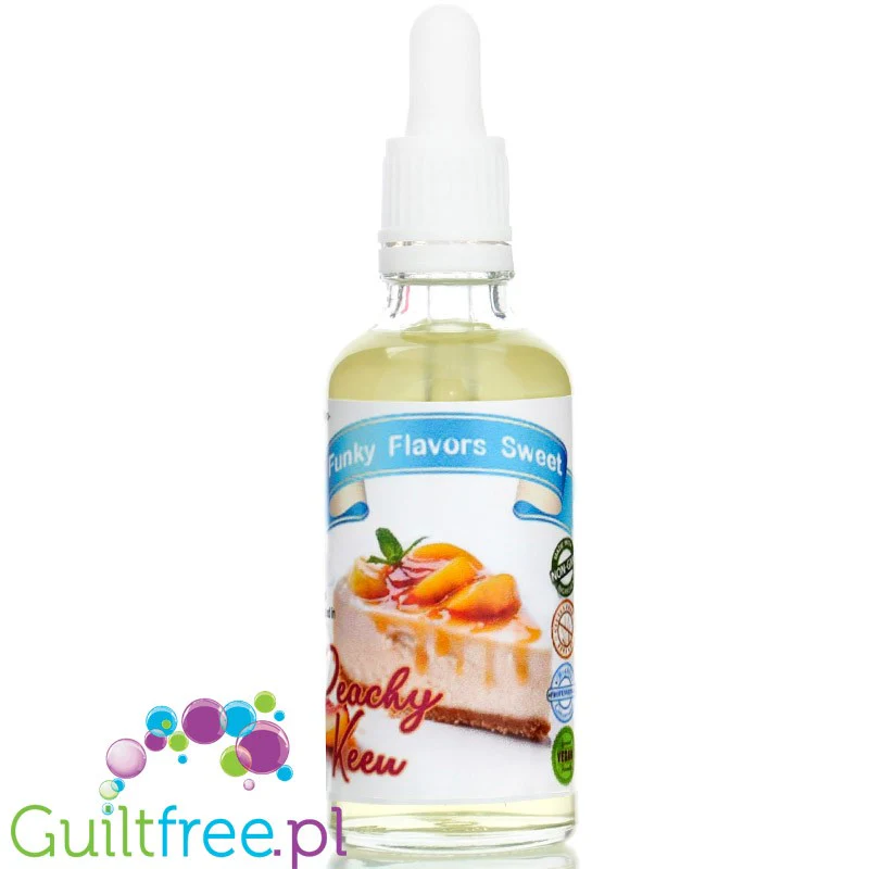 Funky Flavors Sweet Peachy Keen - słodzony aromat sernika brzoskwiniowego bez cukru, tłuszczu i kalorii - Image 2