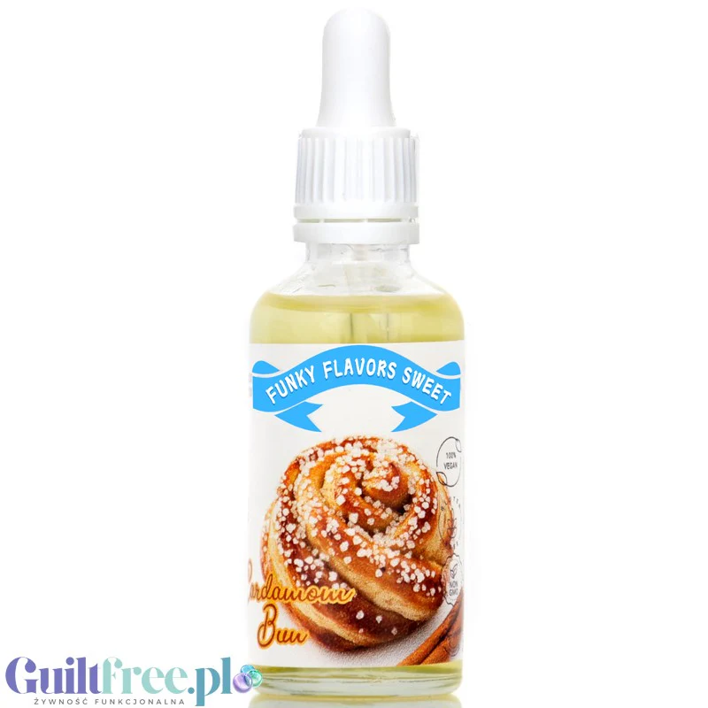 Funky Flavors Sweet Swedish Cardamom Bun - kropelki smakowe bez cukru, aromat szwedzkiej bułeczki z cynamonem i kardamonem - Image 2
