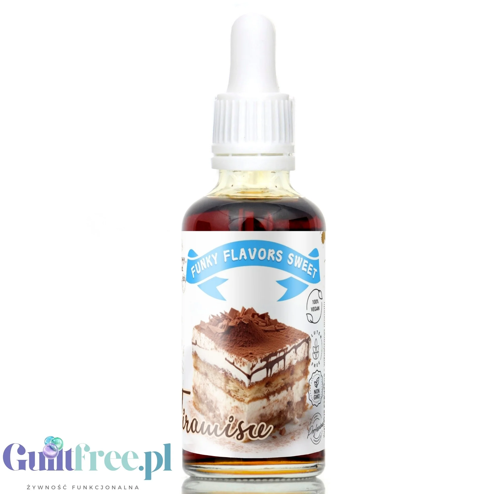 Funky Flavors Sweet Tiramisu - słodzące kropelki smakowe do kawy, bez cukru, tłuszczu i kalorii