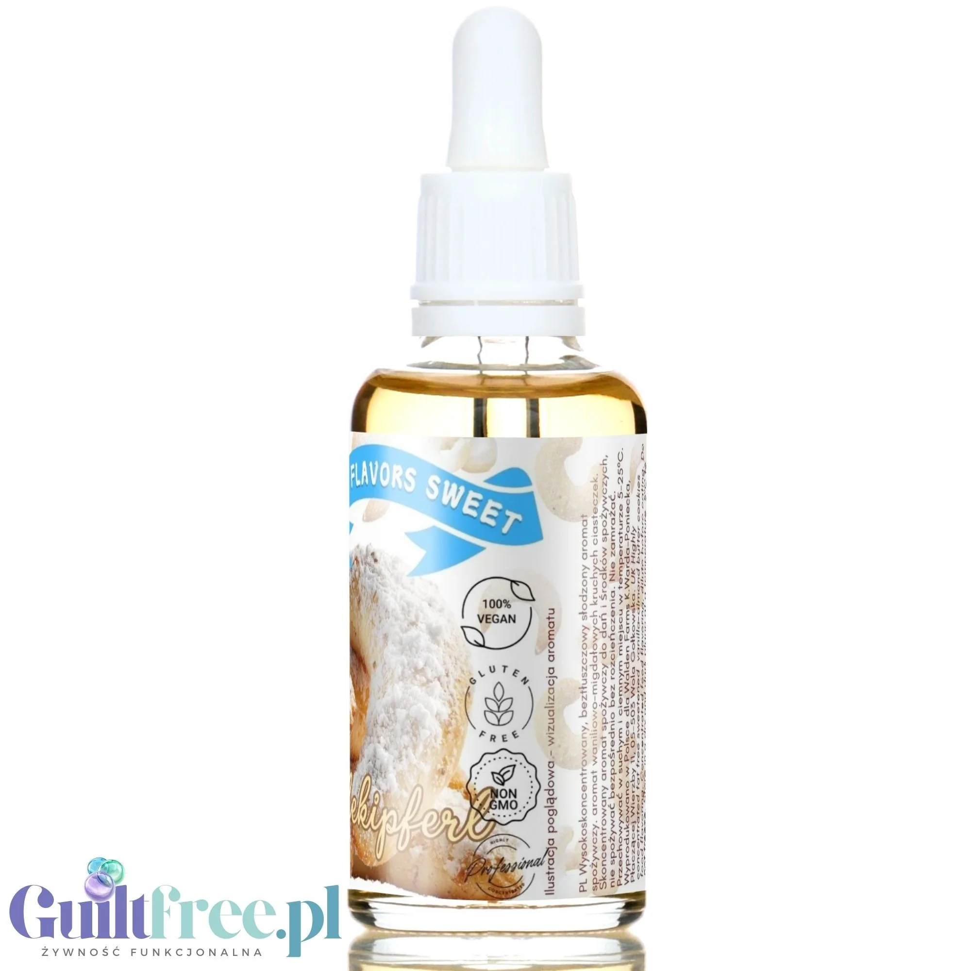 Funky Flavors Sweet Vanillekipferl - kropelki słodzące bez kalorii o smaku kruchych ciasteczek migdałowych - Image 3