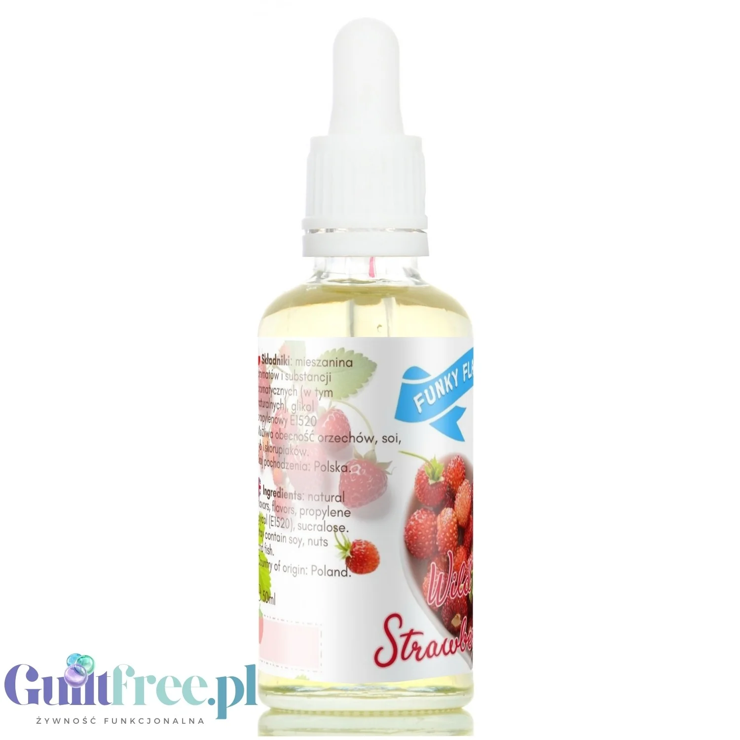 Funky Flavors Sweet Wild Strawberry - słodkie kropelki poziomkowe bez cukru i kalorii - Image 3