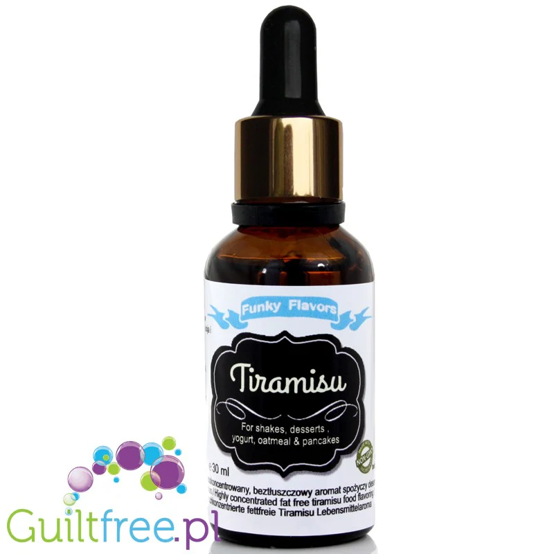 Funky Flavors Basic Tiramisu 30ml - kropelki aromatyzujące bez cukru, słodzików i kalorii - Image 3